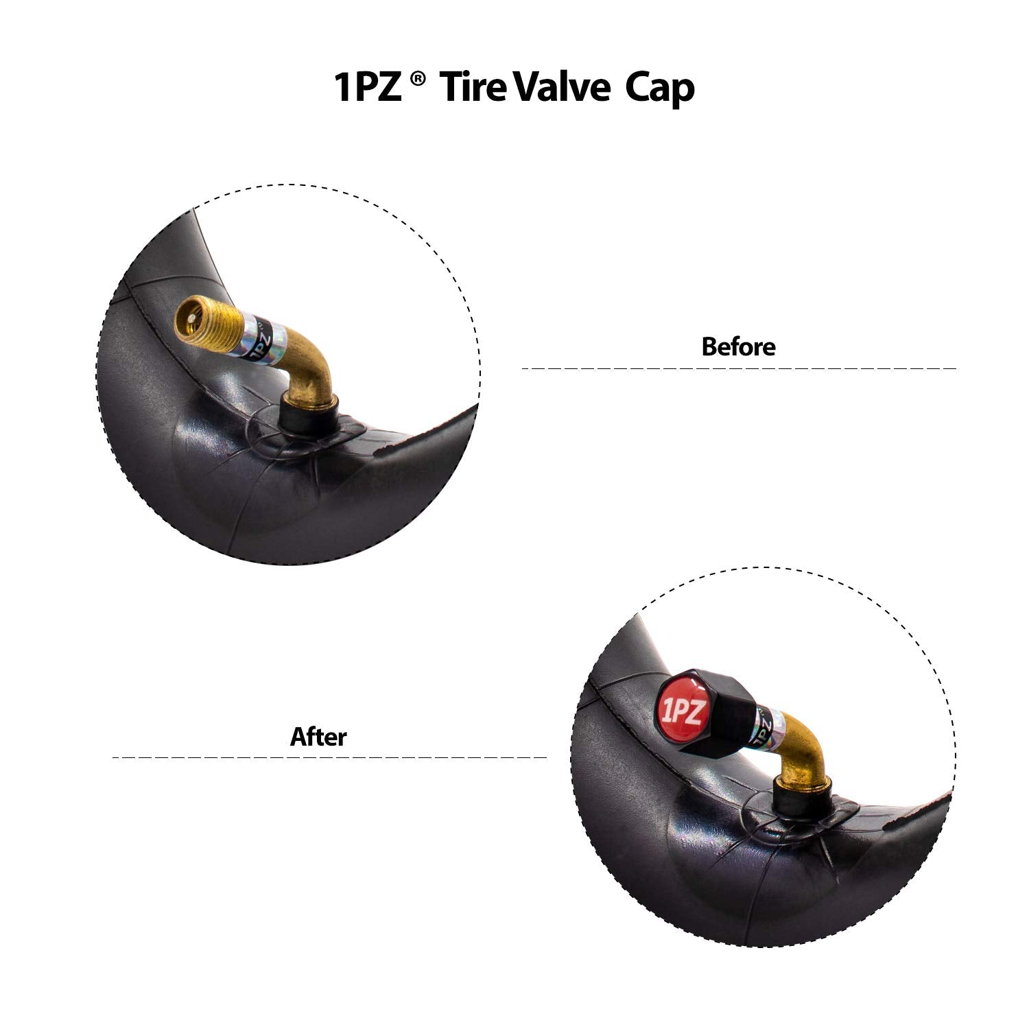 1PZ RE3-34W 3.00-4 (10''x3'', 260x85) Tire & Inner Tube with TR87 Bent Valve Stem for Pocket Rocket E300 E325 eZip Scooter Mini