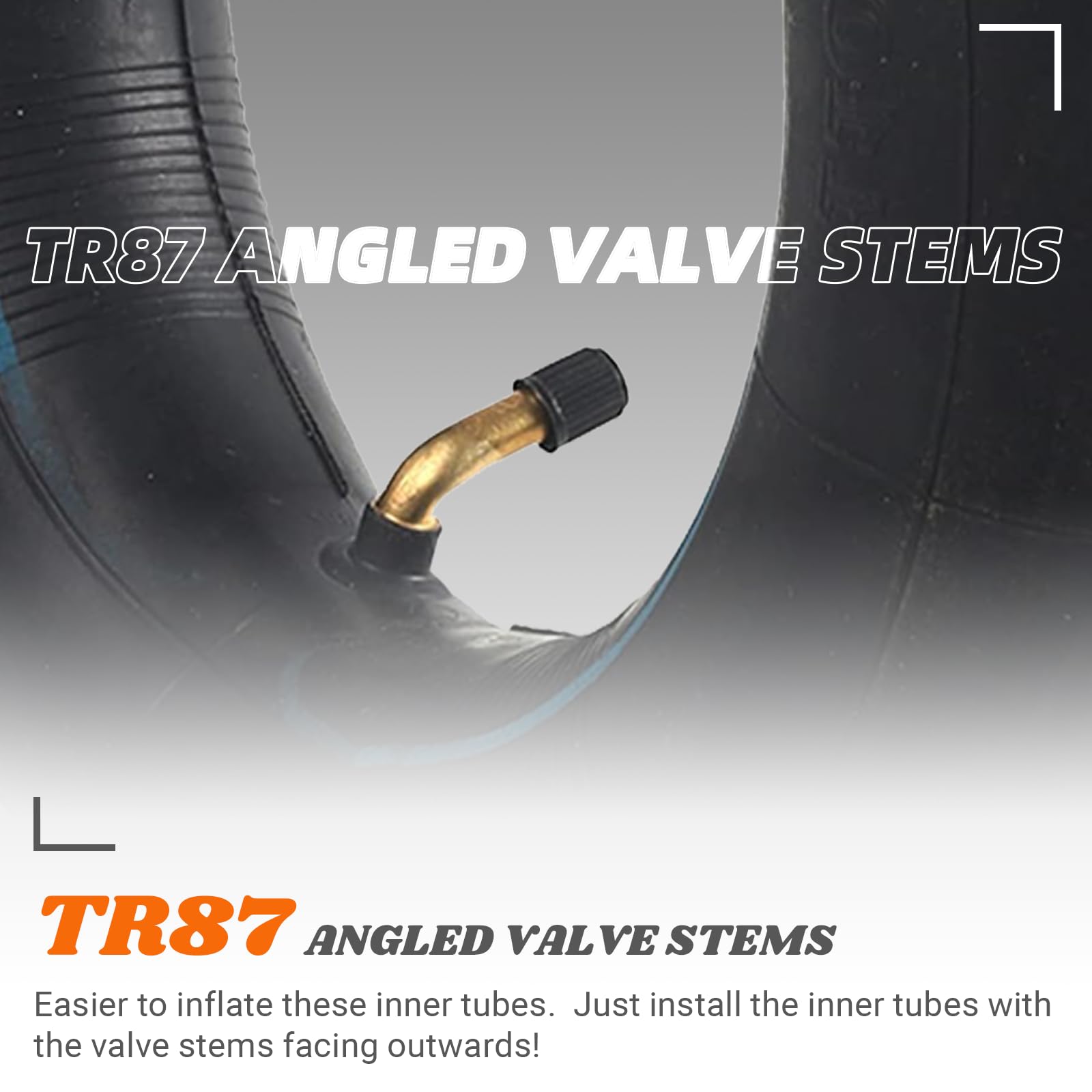 AR-PRO Universal Replacement Tire and Tube Set for Mini Pocket Bikes - 110/50-6.5, Rubber, Angled Valve Stem, Fits 38cc-49cc Models