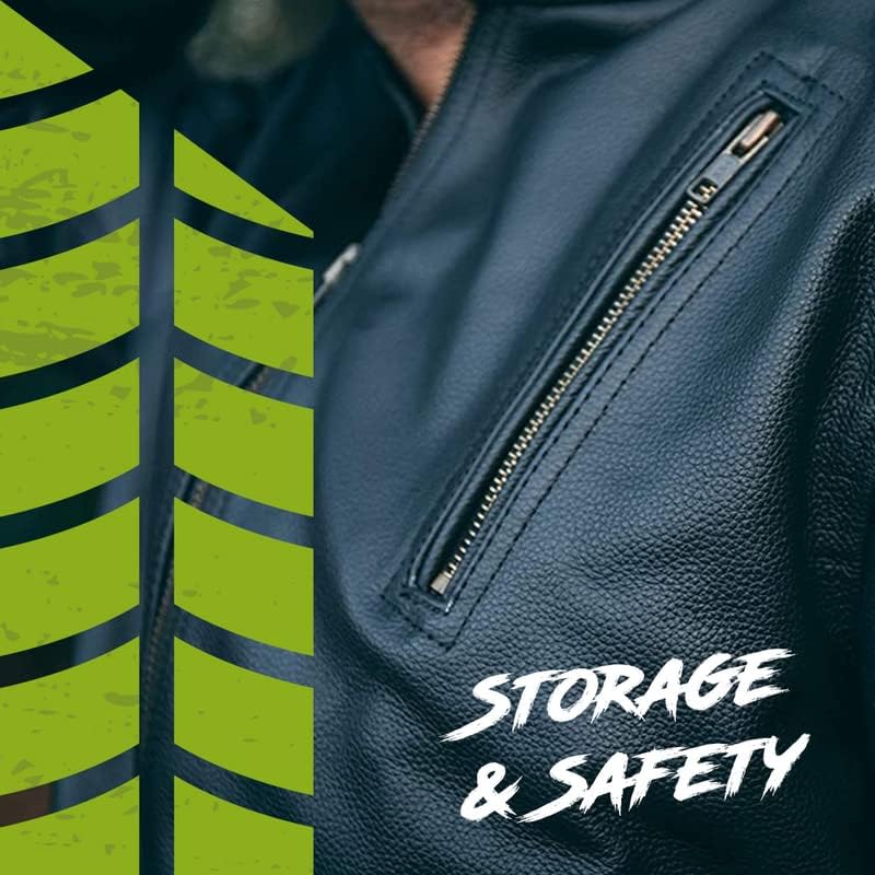 Hwk Leather Motorcycle Jacket With Armor For Men, Cafe Racer Genuine Leather Jacket For Weather Resistant Enduro Motocross, Motorbike Riding, Easy Adjust Men'S Motorcycle Jacket, Medium