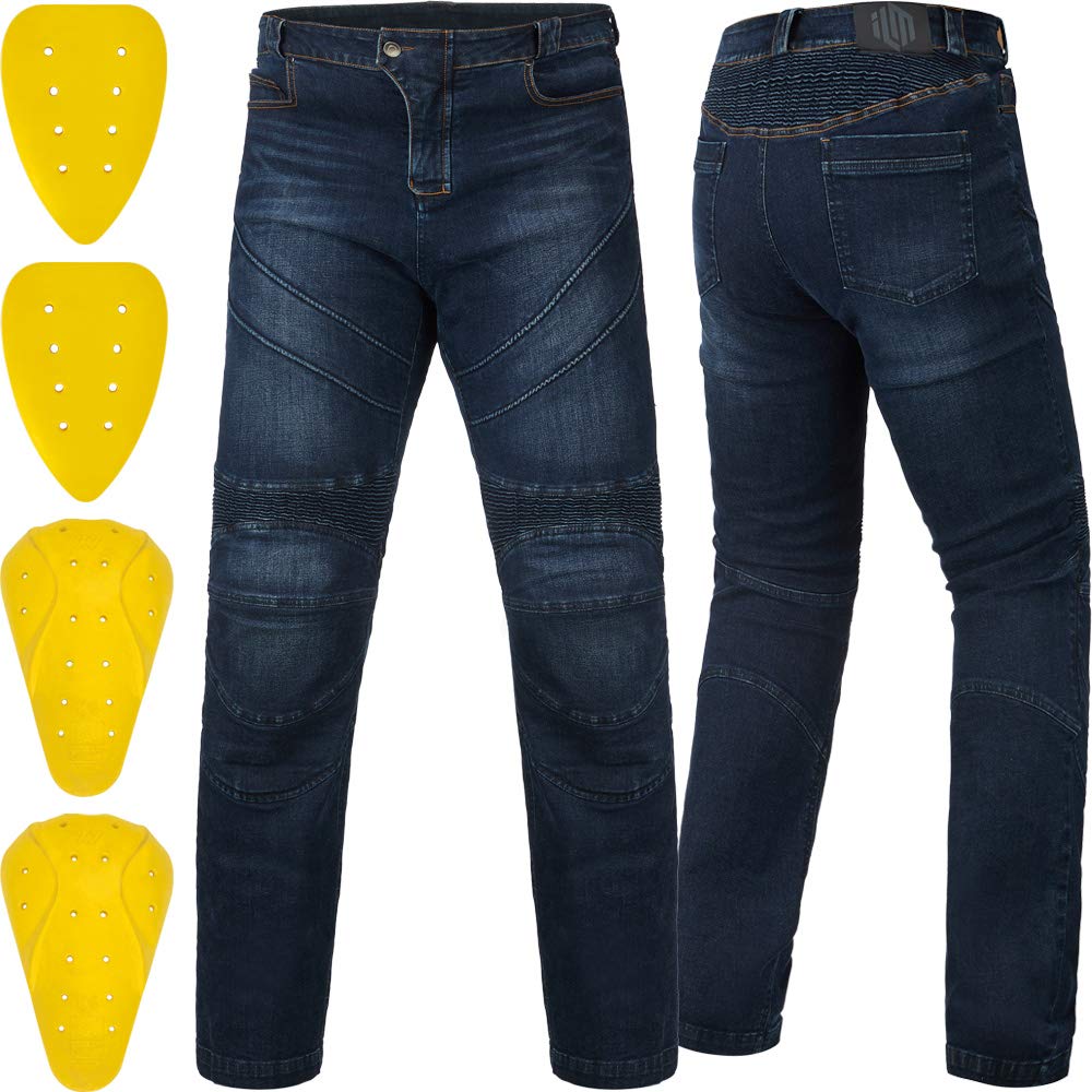 Ilm Motorcycle Dirt Bike Pants For Men Ce Armored Motocross Riding Gear Jeans Motorbike Adventure Touring Pant Bjn01 Blue
