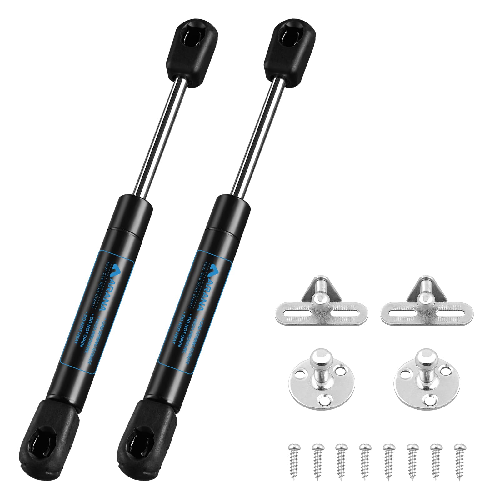 ARANA 10in Gas Strut 33lb/150N Shocks Spring, Tool Box Shocks 10 Inch, Lift Support Gas Struts for Cabinets Truck Tool Toy Box L