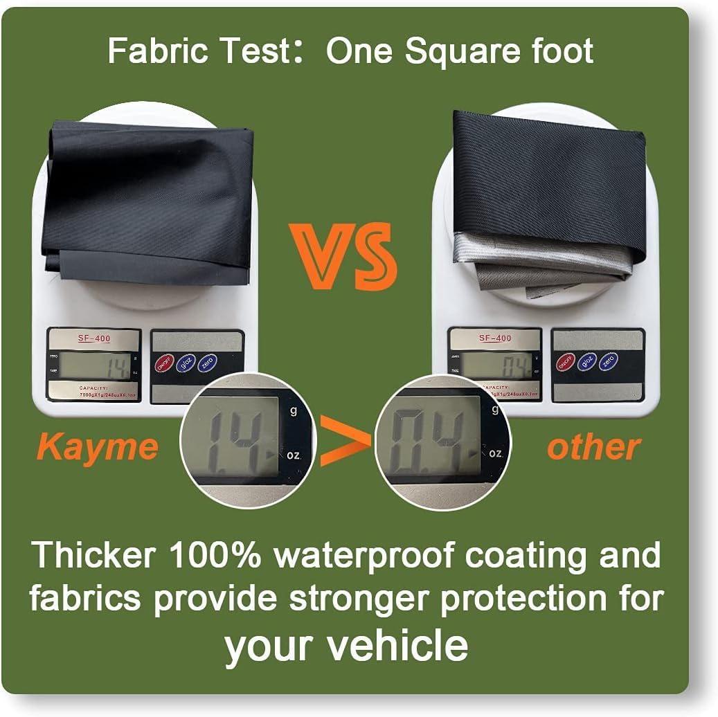 Kayme ATV Cover Waterproof Heavy Duty All Weather, Quad 4 Wheeler Cover Sun Rain Snow Protection, Fits for Honda, Yamaha, Polari