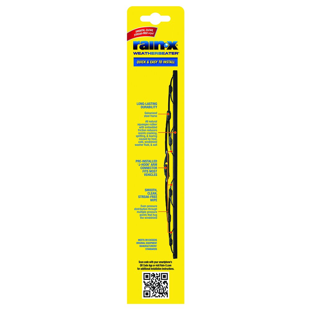 Rain-X Rx30215 Weatherbeater Wiper Blades, 15'' Windshield Wipers (Pack Of 1), Automotive Replacement Windshield Wiper Blades Th