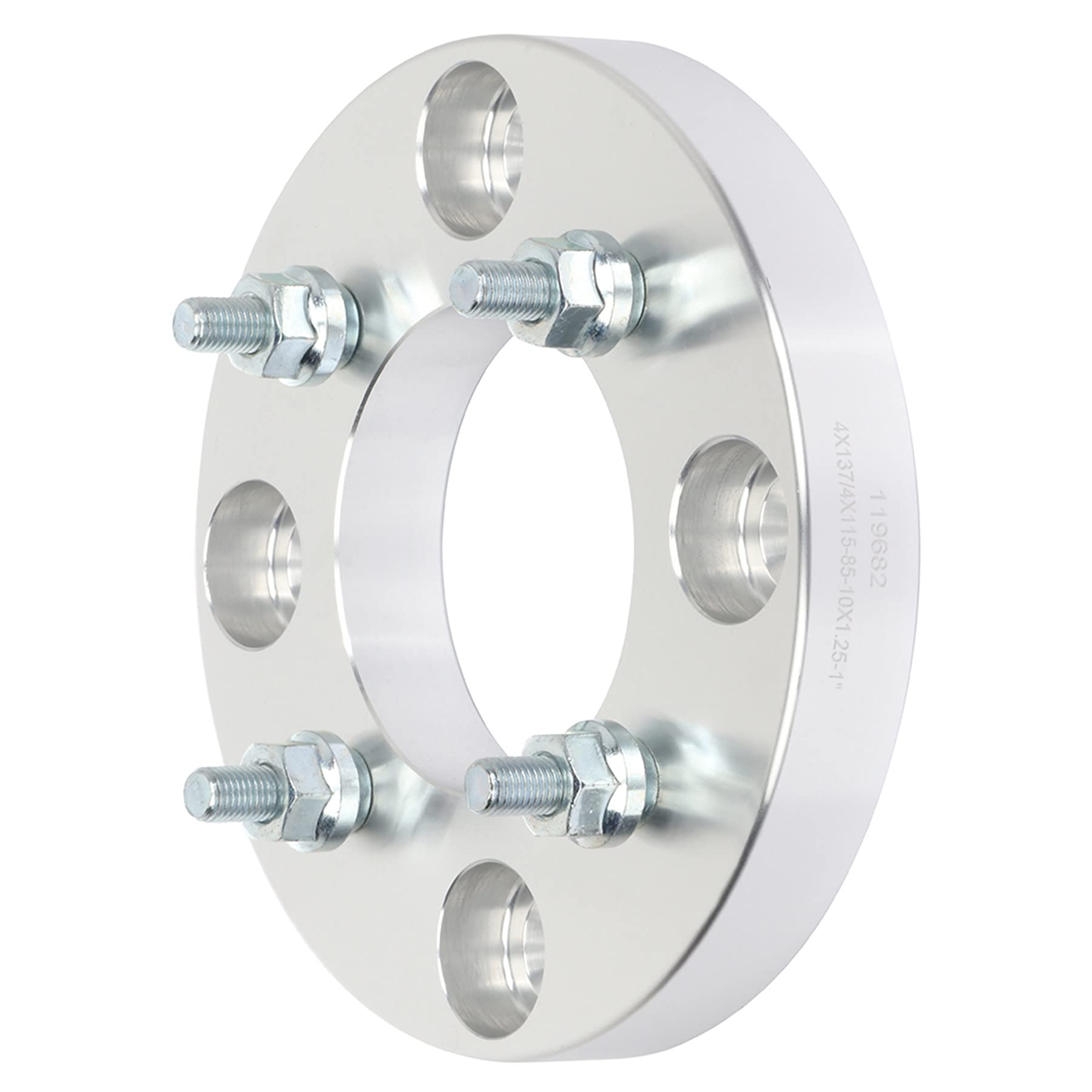 Roadfar 2Pcs 4 Lug Wheel Spacers Adapters 4X137 To 4X115 1 Inch Thickness Bore 85Mm Thread Pitch 10X1.25 Wheel Spacers Compatibl