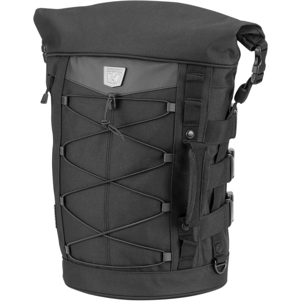 Kuryakyn 5223 Momentum Deadbeat Expandable Motorcycle Travel Luggage: Weather Resistant Duffle Bag with Sissy Bar Straps, Black