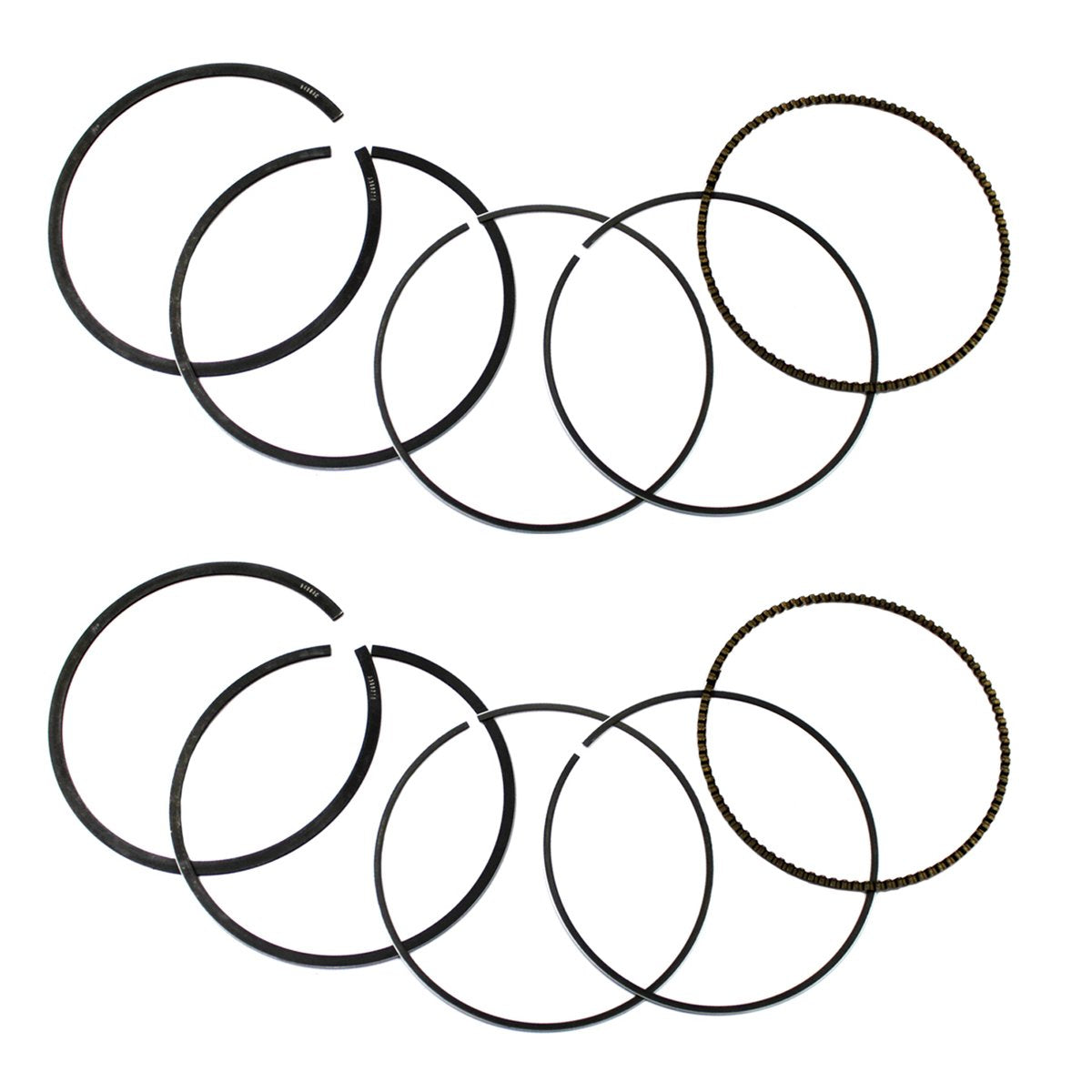 Namura, NA-20065R, 2 Sets of Piston Rings for Kawasaki 650 Prairie & Brute Force & for Arctic Cat 650 V2 Standard Bore 80mm