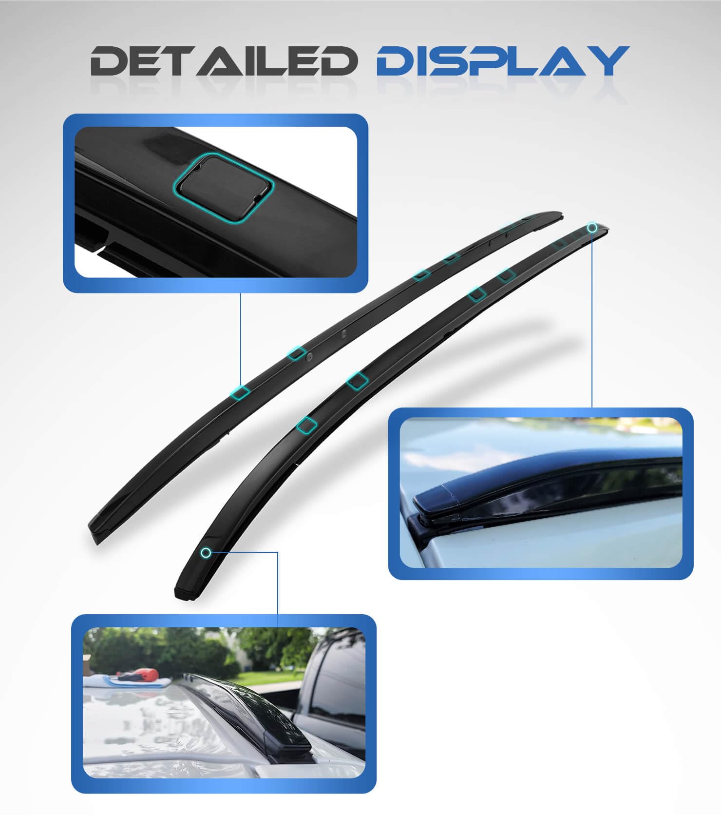 SNIXWOO Roof Racks for Mazda CX-5 (2017-2025) - 220 LBS Capacity, Aluminum Alloy, Includes 2 Cross Bars & 2 Side Rails
