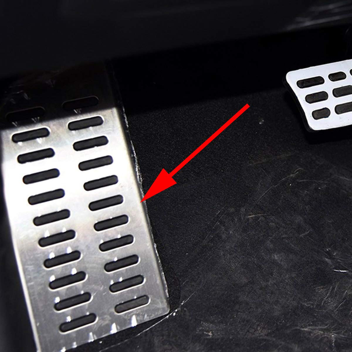 Mymoccy Car Foot Rest Pedal Cover For Hyundai Elantra I30 Santa Fe Tucson Kia Optima K5 Etc Footrest Accessories (Aluminum Alloy)