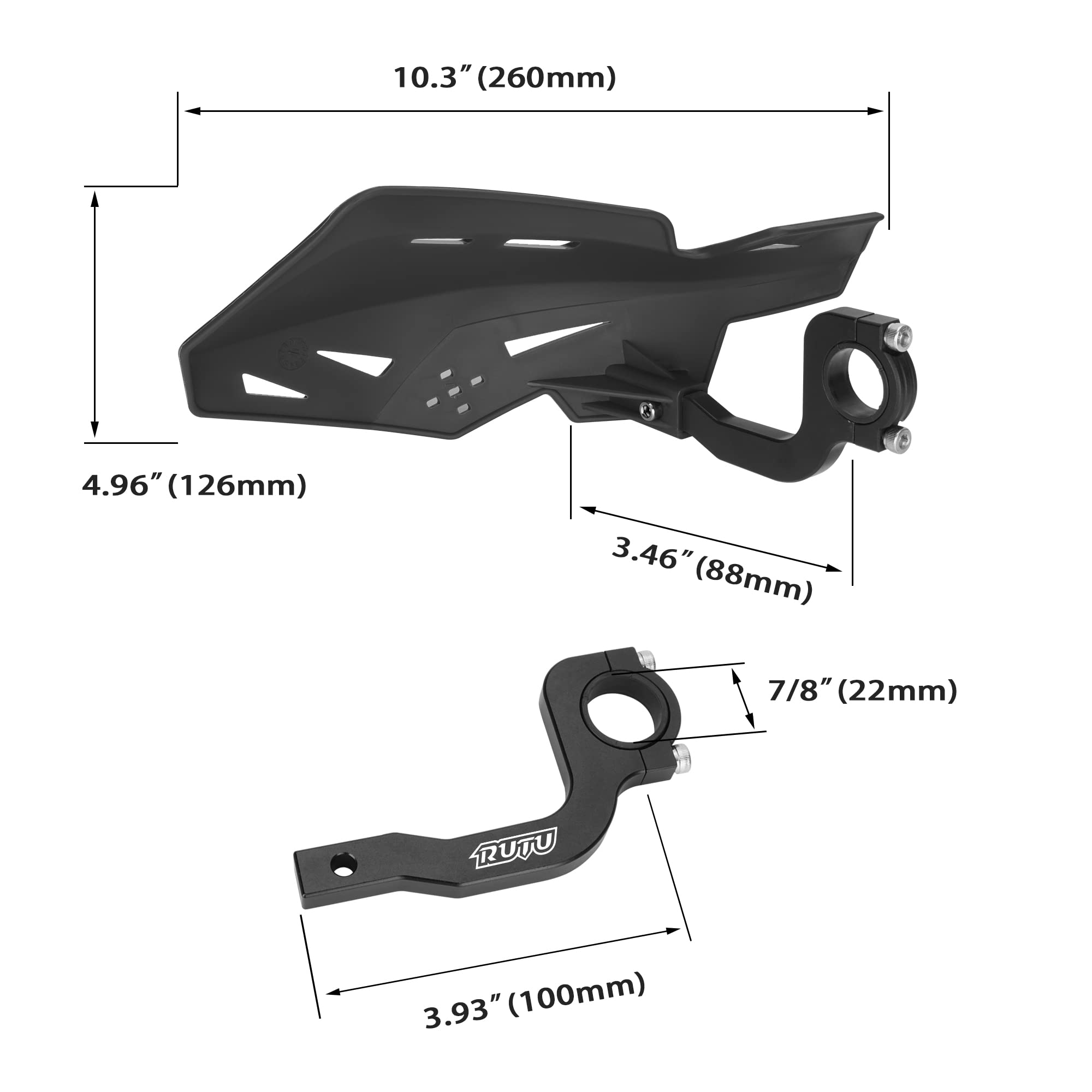 Watoday Atv Handguards, 7/8'' 22Mm Dirt Bike Handguards For Sur Ron Atv Pit Bike Off Road Motocross Enduro Mx Motocycle Electric