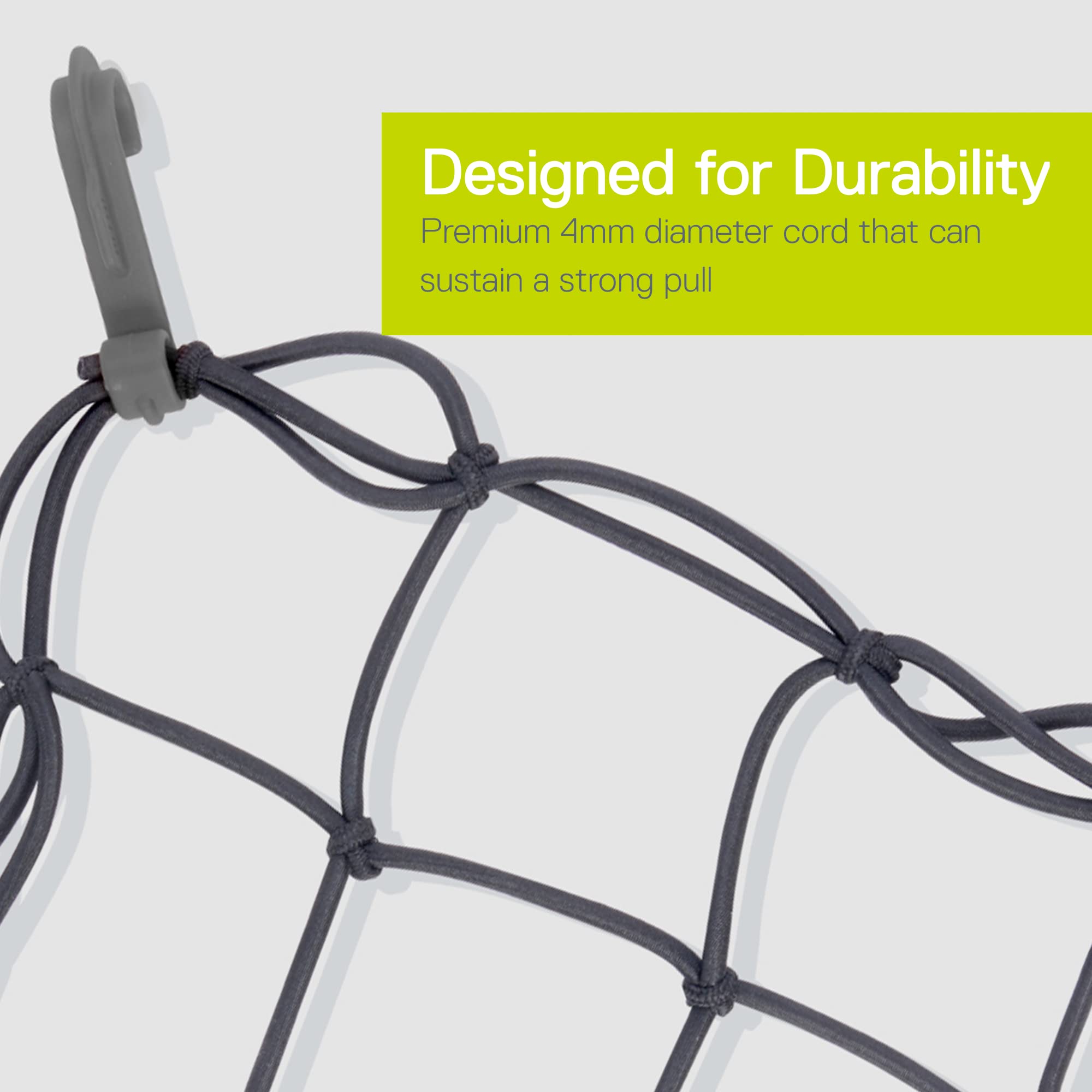 Delta Cycle Small Cargo Net - Expandable Bungee Net, 22" x 22", Black, Nylon, Model 126058 for Bikes & Kayaks