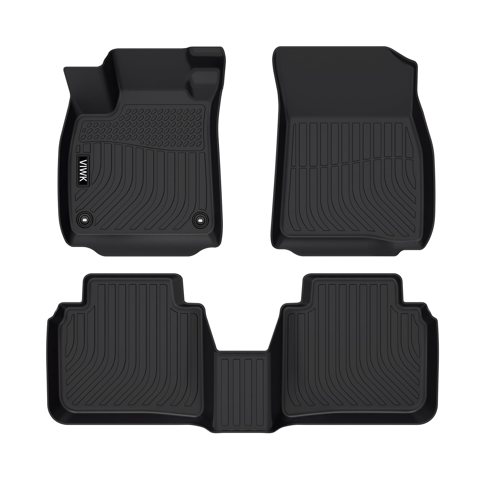 VIWIK Car Floor Mats for Honda Accord 2023 2024, TPE Rubber All Weather Automotive Floor Liners for 2023 2024 Accord, Front & Re