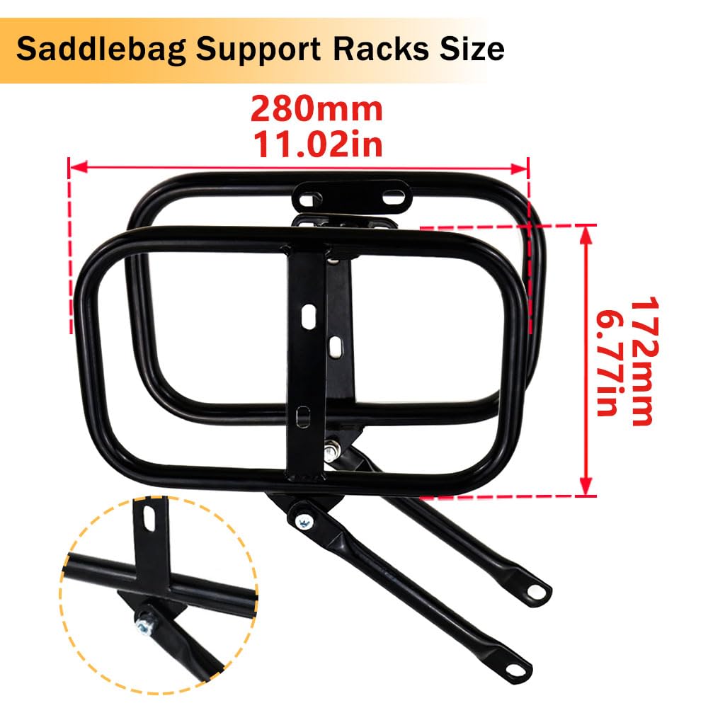 REARACE Saddlebag Support Racks Motorcycle Side Racks Compatible with Royal Enfield Himalayan 2018-2023, Scram 411 Himalayan 202