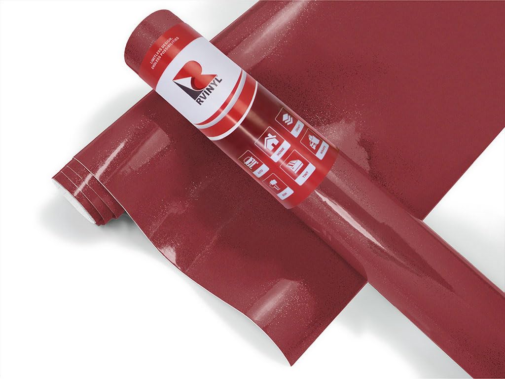3M 2080 G203 Gloss Red Metallic (5Ft X 24Ft) Vinyl Wrap Film Sheet With Air-Release For Cars, Trucks & More (120Sq Ft Roll)