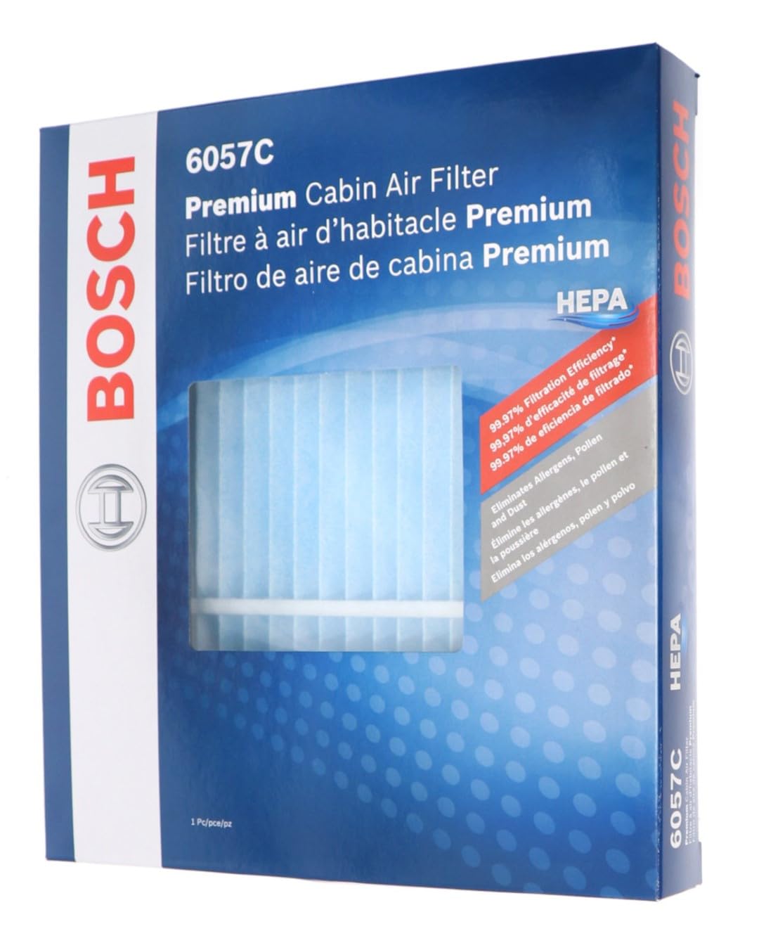BOSCH 6057C HEPA Cabin Air Filter - Compatible With Select Chevrolet Captiva, Equinox, GMC Terrain, Hyundai Azera, Santa Fe Spor