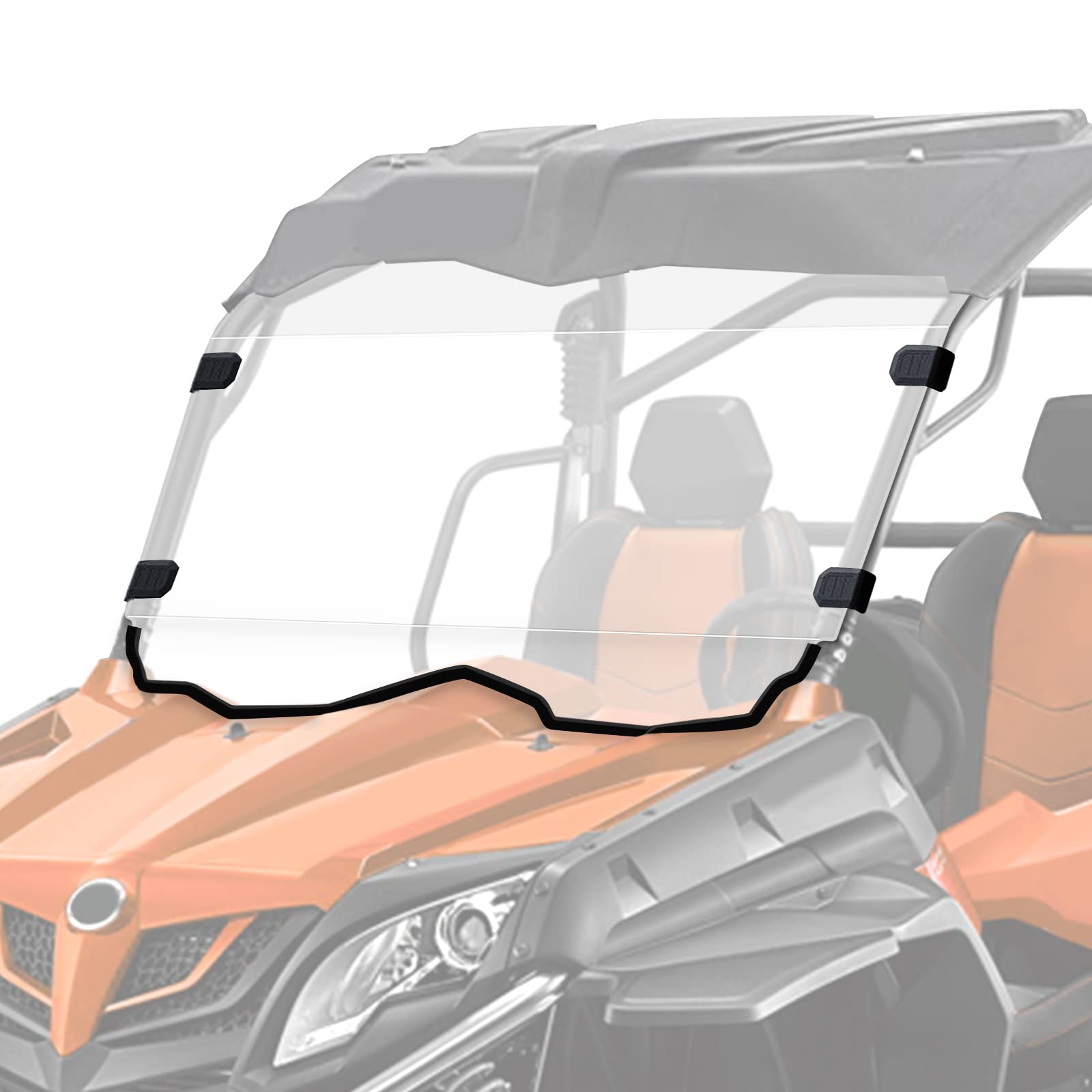 Starknightmt Scratch-Resistant Uv-Resistant Zforce 800 Full Windshield Compatible With Cfmoto Zforce 800 Trail 800 Ex 2014-2022, Zforce 500 Trail 2016-2022 Zforce 1000 2018 2019(Fits For Roof)