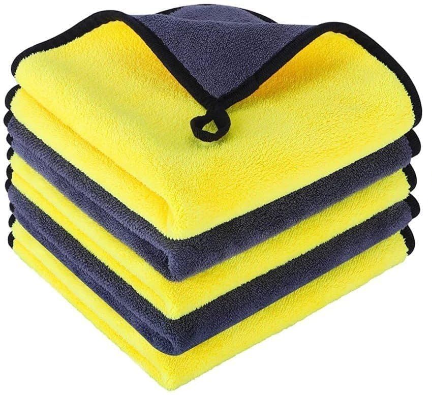 P SEVEN Microfiber Cleaning Cloth 30x30 cm Double Sided Drying Towel with Hanging Loop for Kitchen Car and Home Cleaning