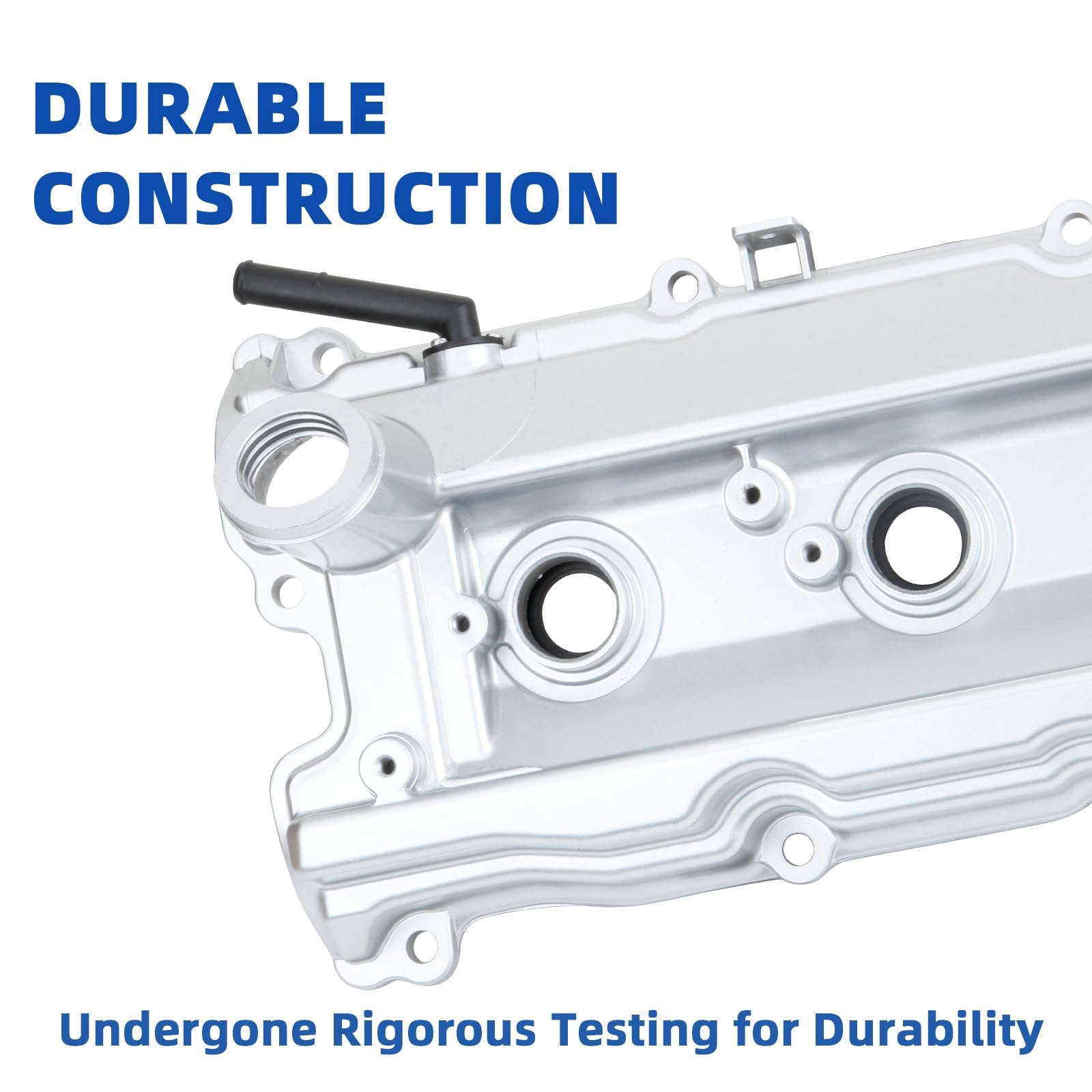 MITZONE Aluminum Valve Cover Set for Nissan 350Z & Infiniti G35, 3.5L V6, White, Model 004-253ALUW, Upgraded Design
