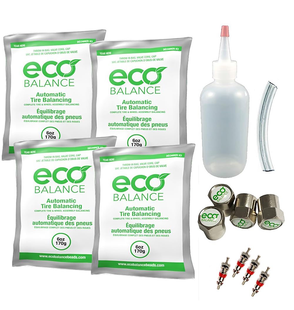 ECO Balance EDIY-6 Do It Yourself Tire/Wheel Balancing Beads Kit - Off -Road, Light Duty Truck Tires, (4) 6oz DIY Bead Bags, (4)