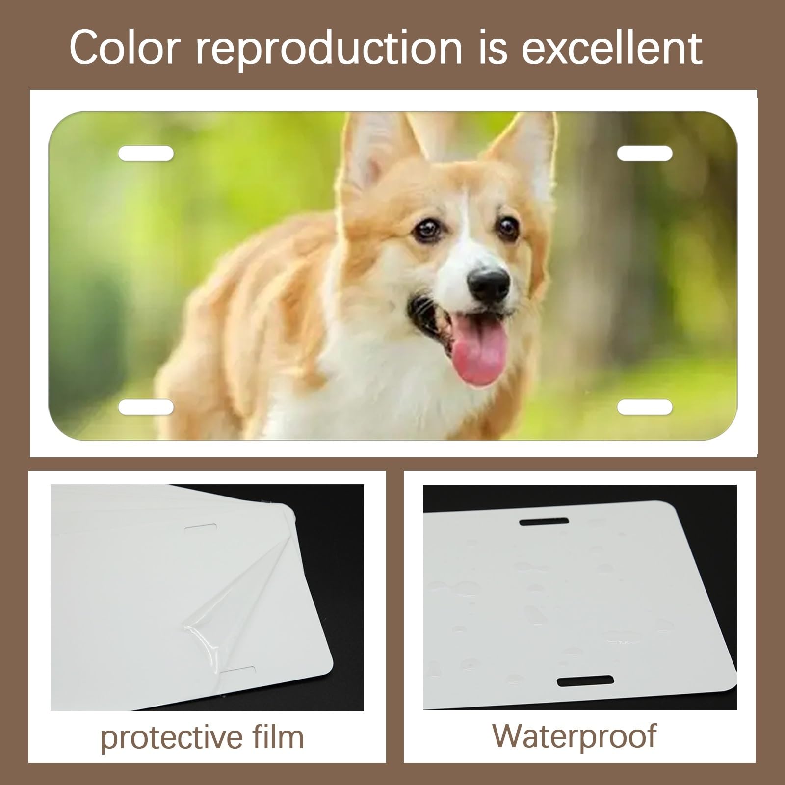 10 Pack Sublimation License Plate Blanks 6''X12'',DIY Picture Sublimation BlankHeat Thermal Transfer Sheet,Metal Aluminum Automo