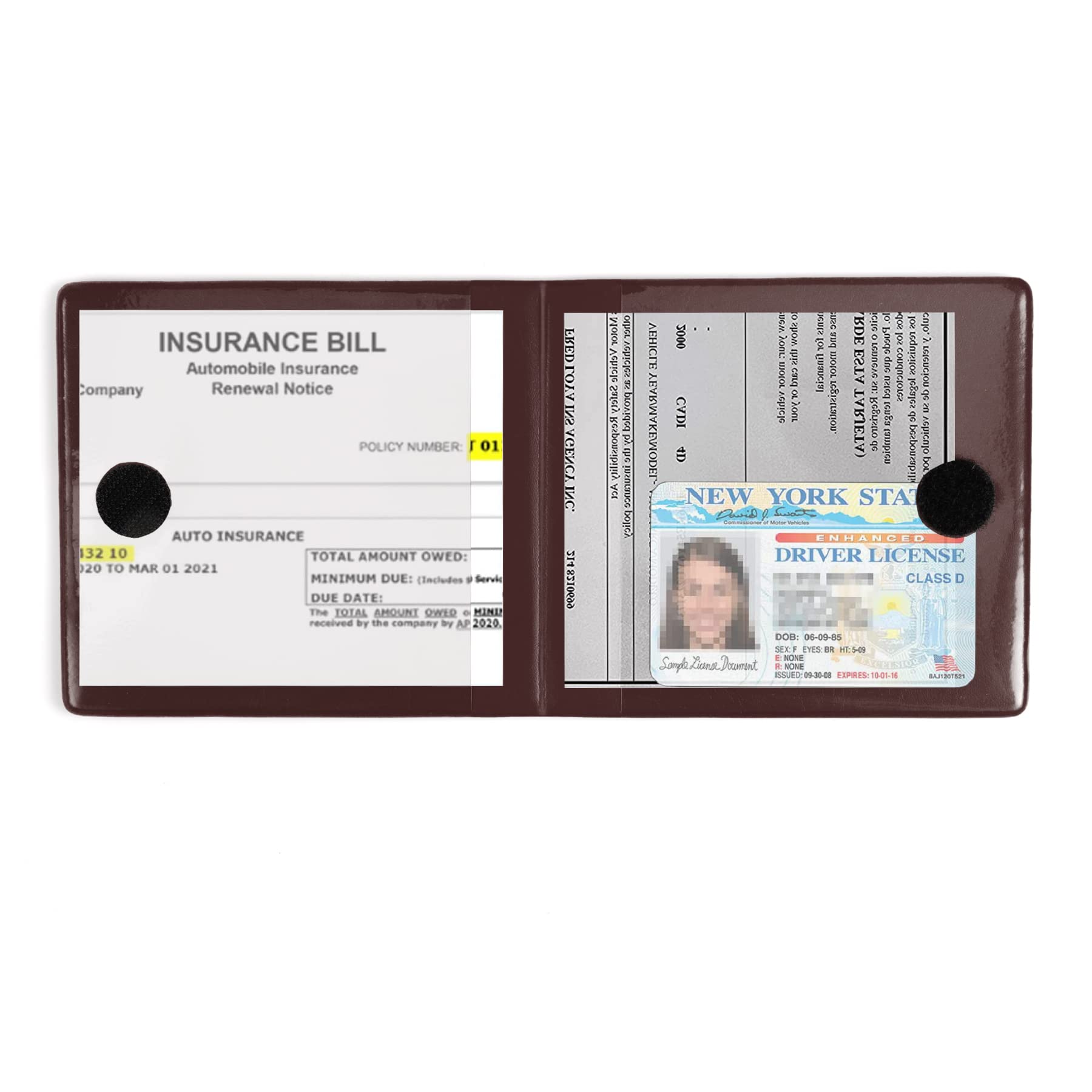 Uyye Auto Car Essential,Car Registration And Insurance Card Documents Holder 2-Pack,Car Interior Accessories For Car,Truck,Suv A