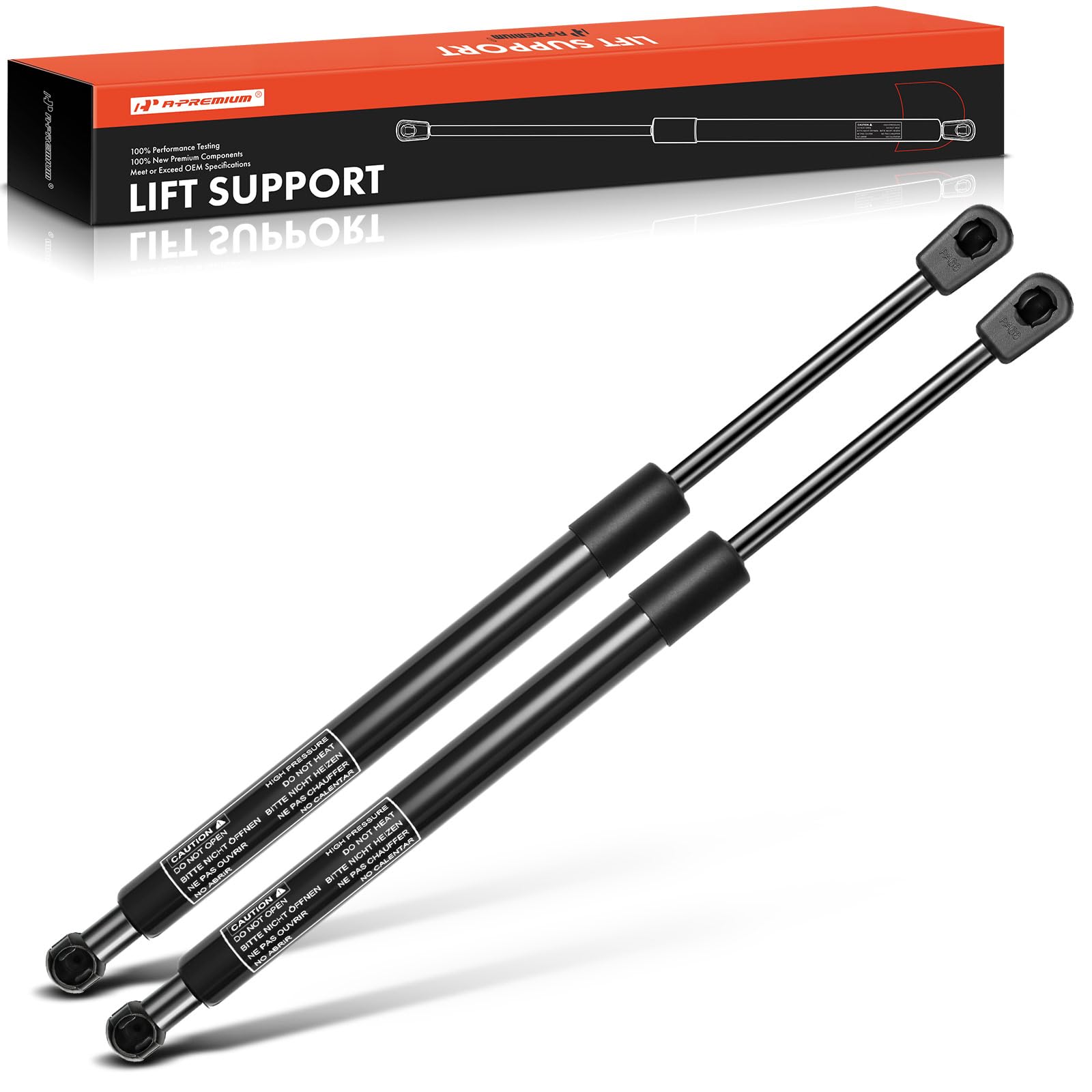A-Premium Rear Window Glass Lift Supports Shock Struts Compatible With Select Jeep Models - Wrangler 2011-2017, Wrangler Jk 2018