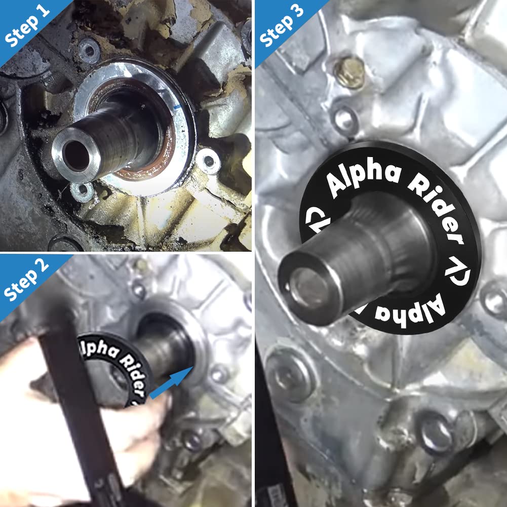AUTOVIC Crankshaft Seal Cover Kit for Polaris Ranger 900/1000, RZR 900/1000 - Black Aluminum