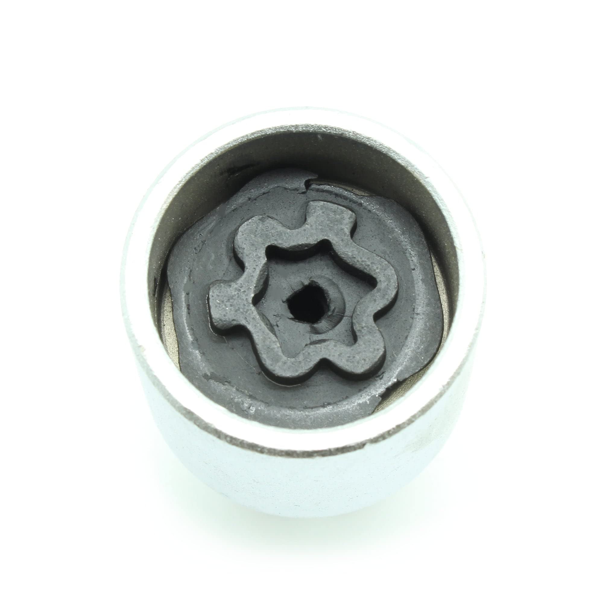 TEMO Wheel Lock Nut Removal Key S3056, Alloy Steel, Silver, Model 521 for VW Audi Vehicles