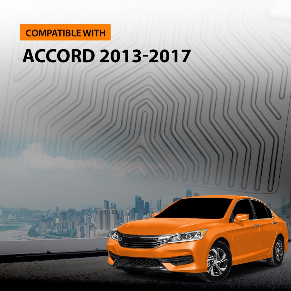 G-PLUS Floor Mats Compatible with Honda Accord Sedans 2013-2017 Floor Liners All Weather Full Cover Protection 3 Piece Black
