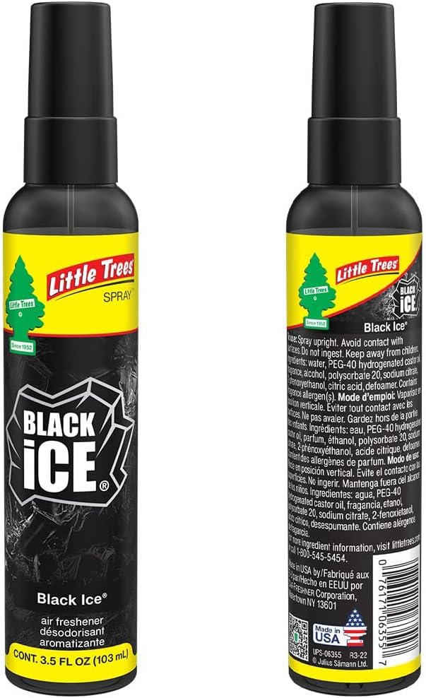 Little Trees Air Freshener | Vent Wrap pack of 4 | 1 Bottle Little Tree Spray | 6 Little tree Hanging Tree For Home, Trucks, RV,