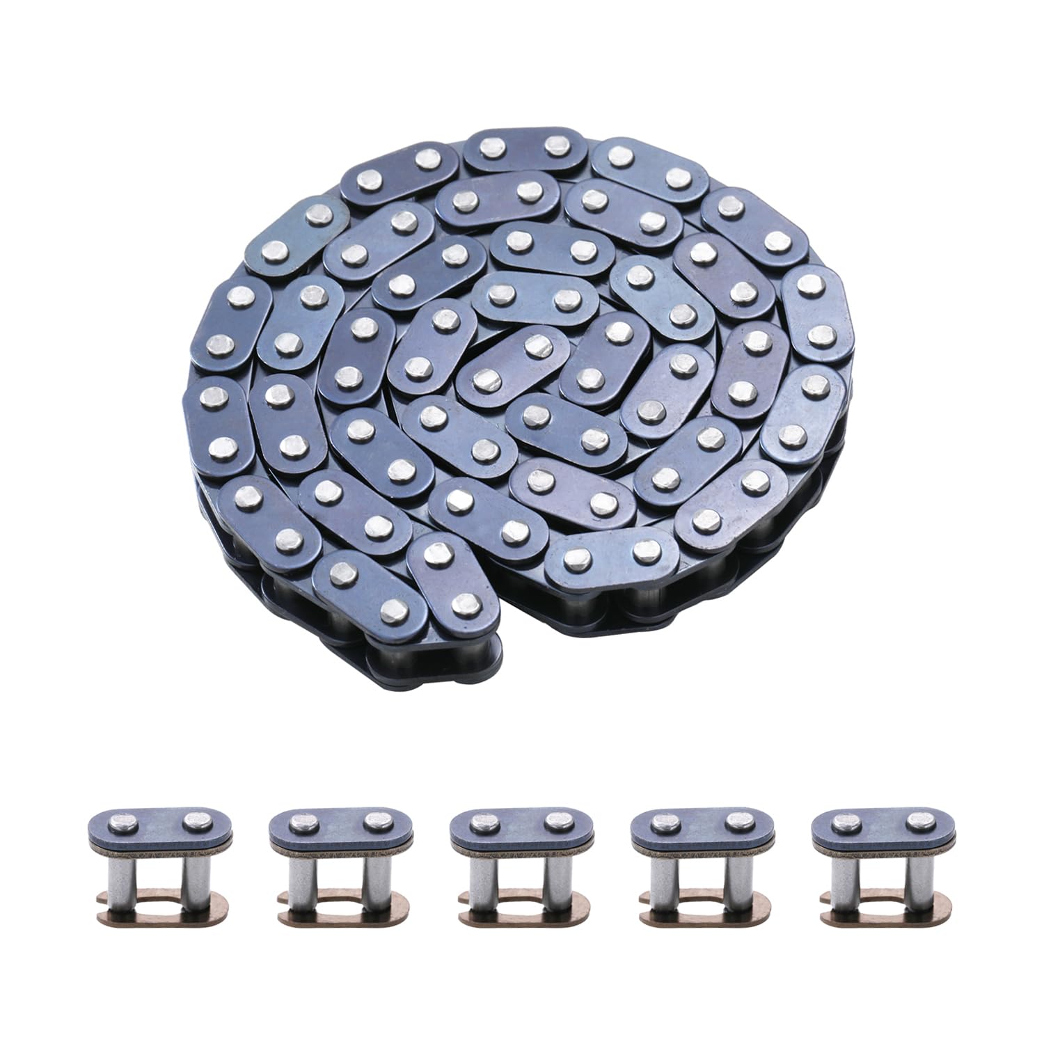 KAMIER T8F 8mm Chain 74 Links Heavy Duty for Razor Electric Dirt Quad 500 4 Wheeler 43cc 47cc 49cc 50cc 2-Stroke ATV Mini Choppe