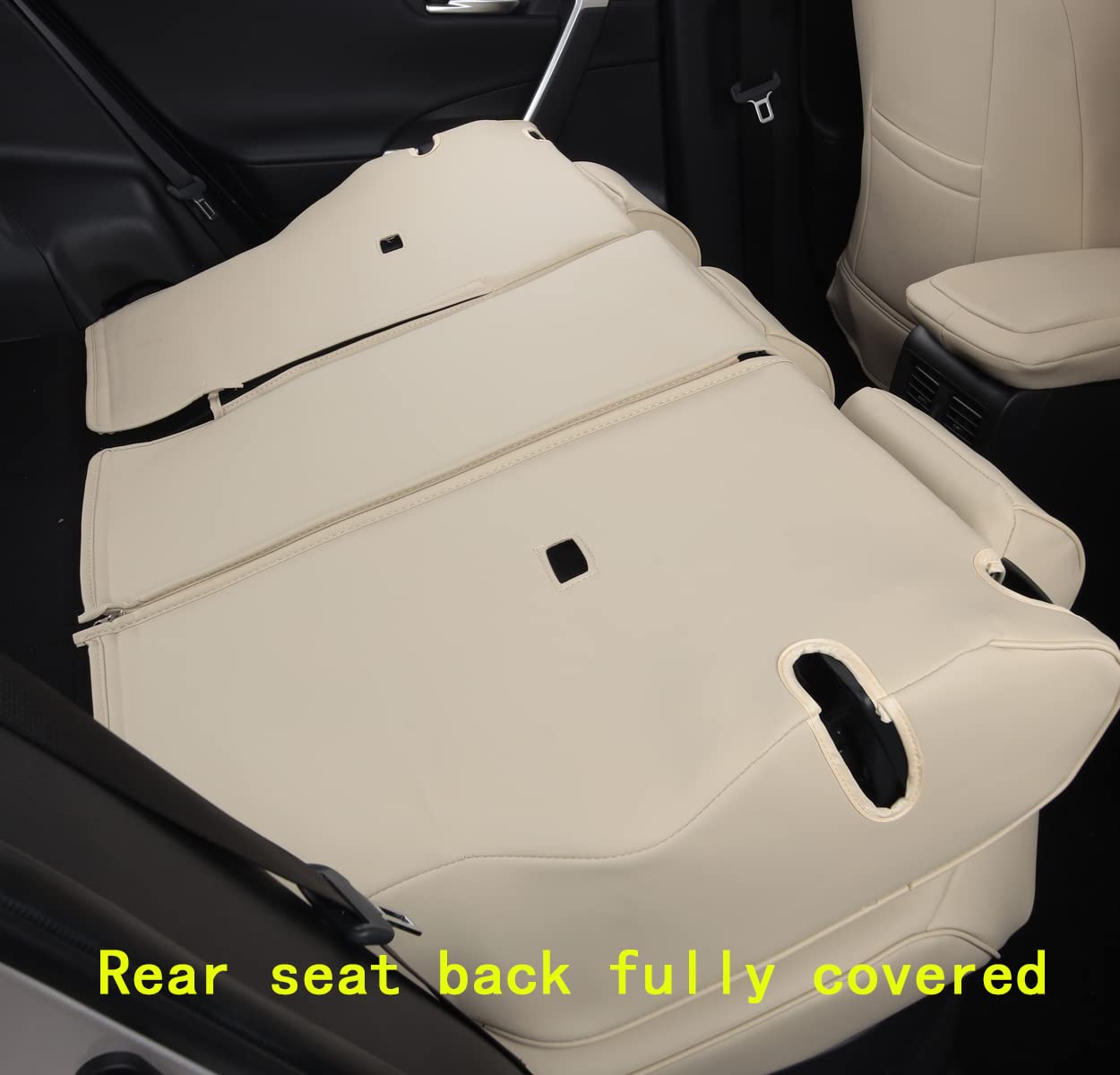 LULUDA Toyota RAV4 Seat Covers, Waterproof Faux Leather, Beige, LU02-Prime-XSE Hybrid, 2019-2023 Full Set
