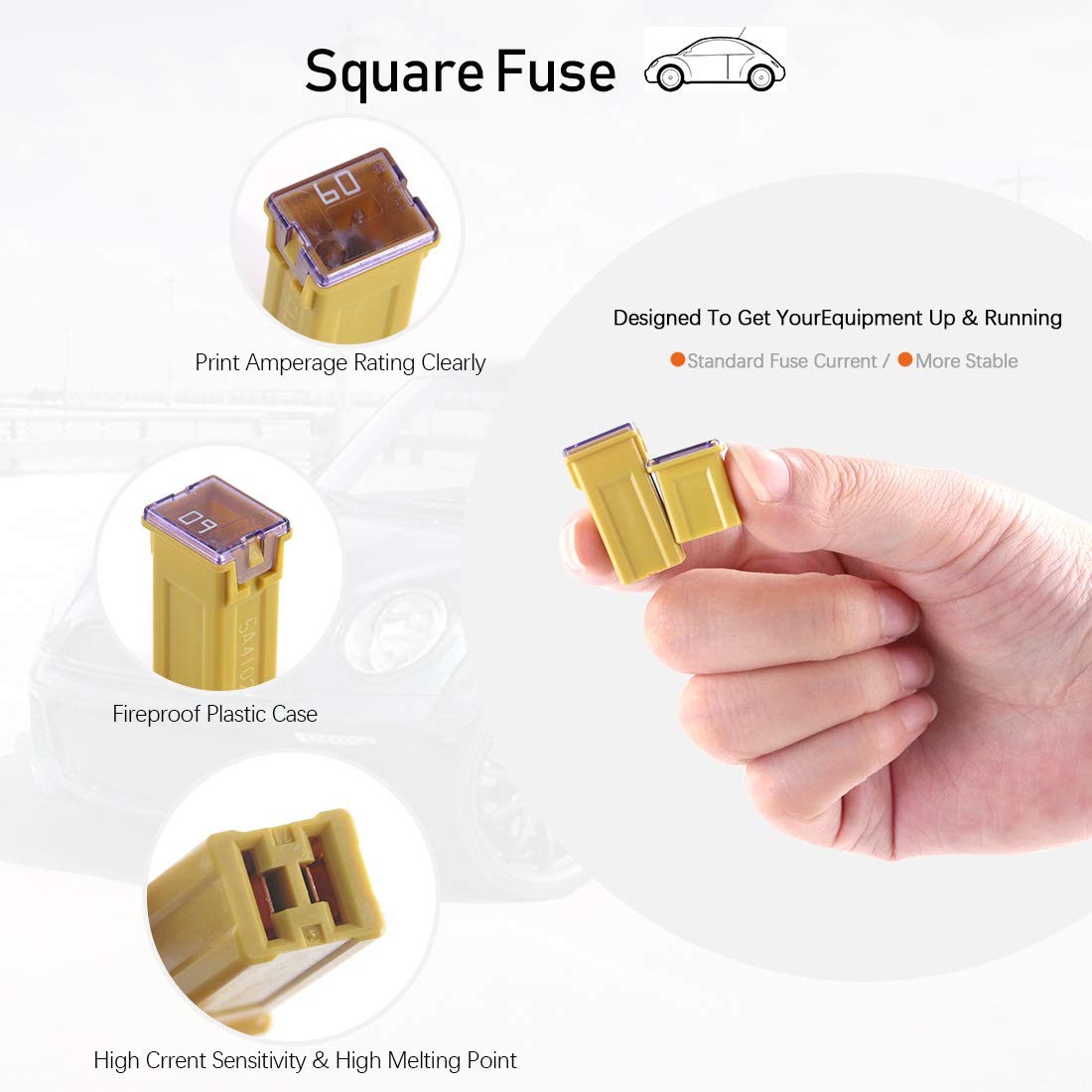 Rustark 250pcs Automotive Fuse Assortment Kit - Standard & Mini Blade Fuses for Cars, Trucks, SUVs, Boats - Model R-203