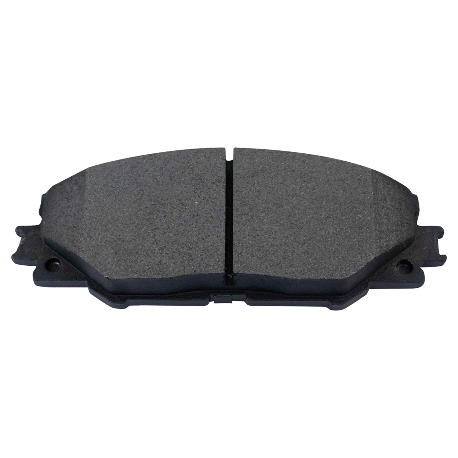 Trq Front Semi-Metallic Brake Pad Set & Coated Rotor Pair Set Compatible With Tc Matrix Rav4