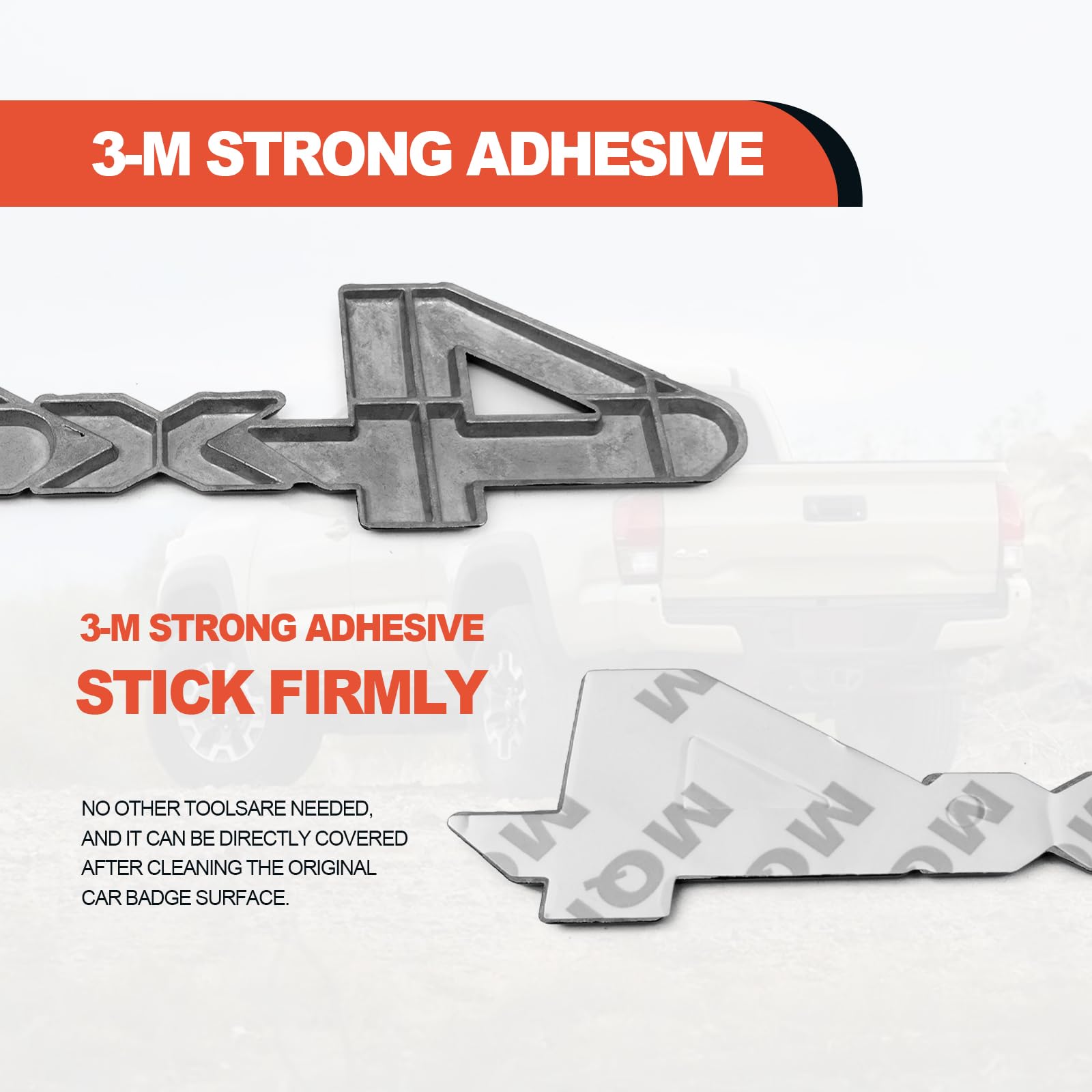 CmeRto 4X4 Emblem Badge - 3D Raised ABS Logo, Matte Black, Model CRT2, Full Coverage 3/M Adhesive for SUVs & Trucks