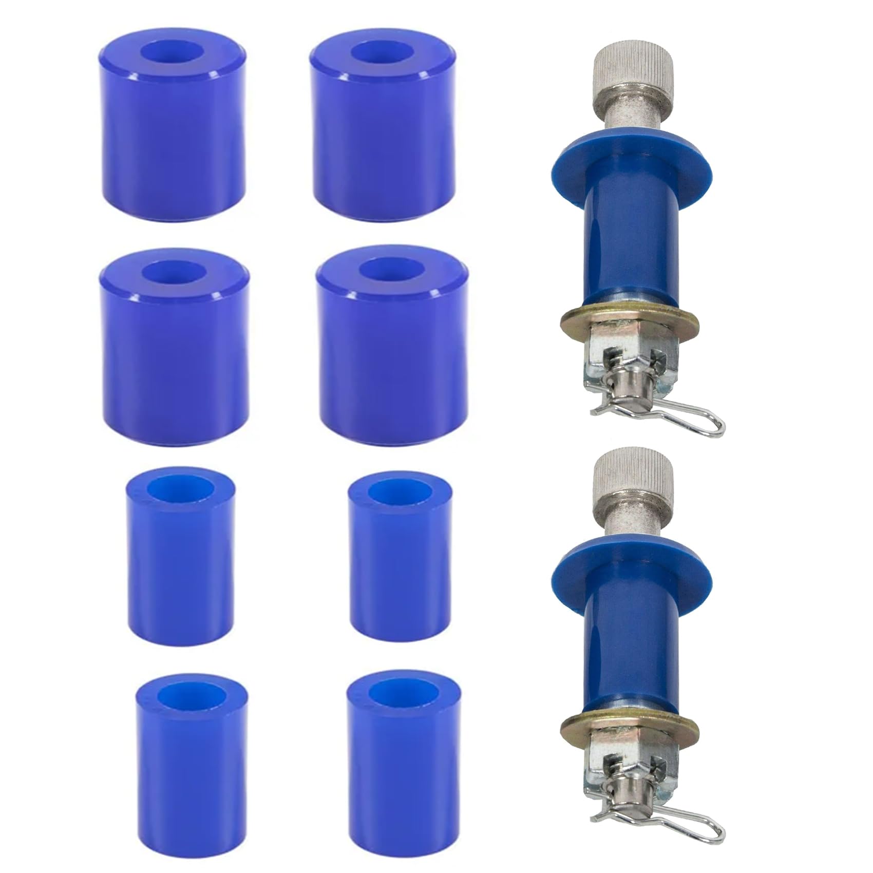 LisylineAuto Hood Roller Bushings Kit for Peterbilt 379, 375, 377 - Polyurethane, Blue & Hood Hinge Pivot, Model Lisy-fdjct-66