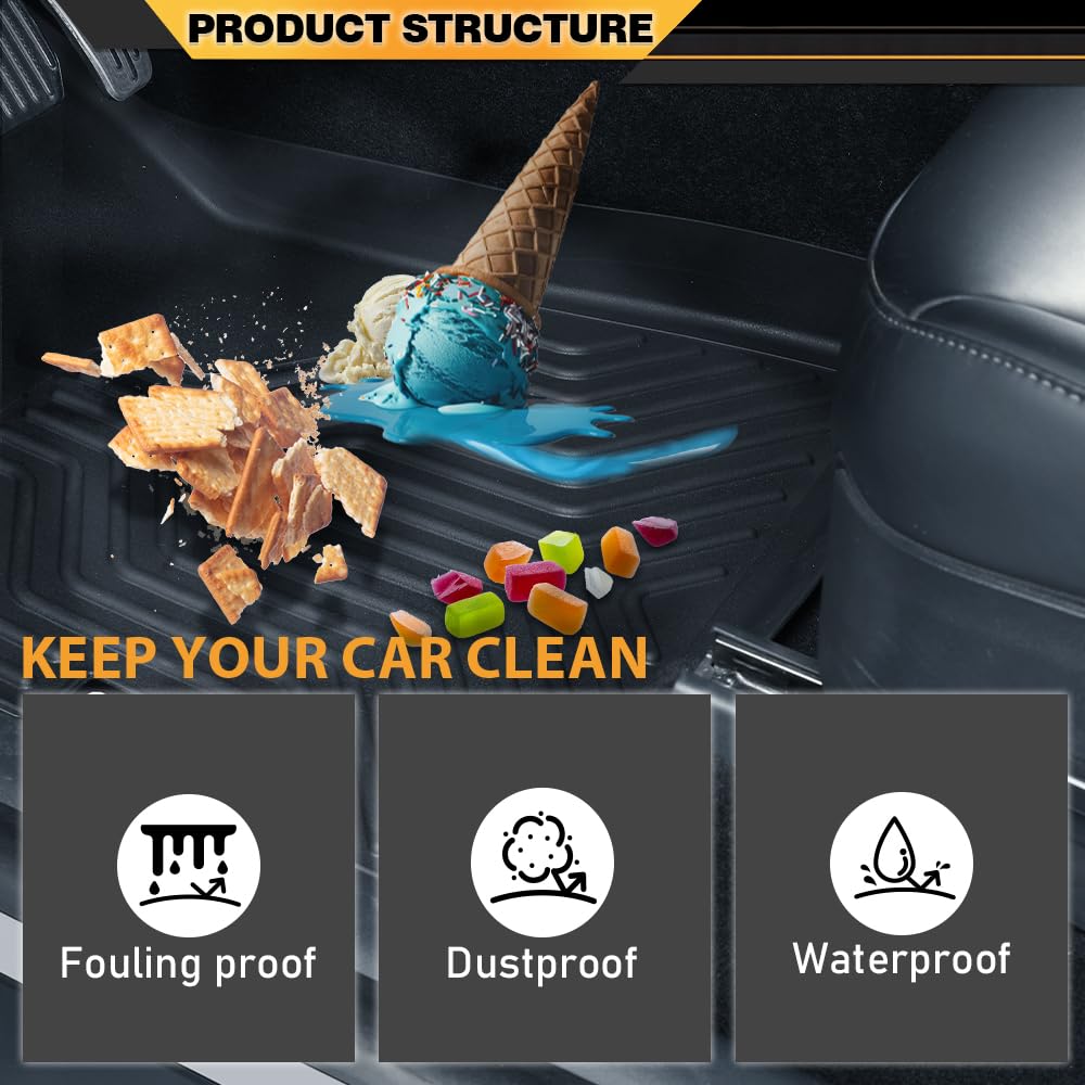 G-PLUS TPE Floor Mats Compatible with Toyota Corolla Sedan 2020-2024(NOT Fit Hatchback Models) All Weather Full Cover Protection