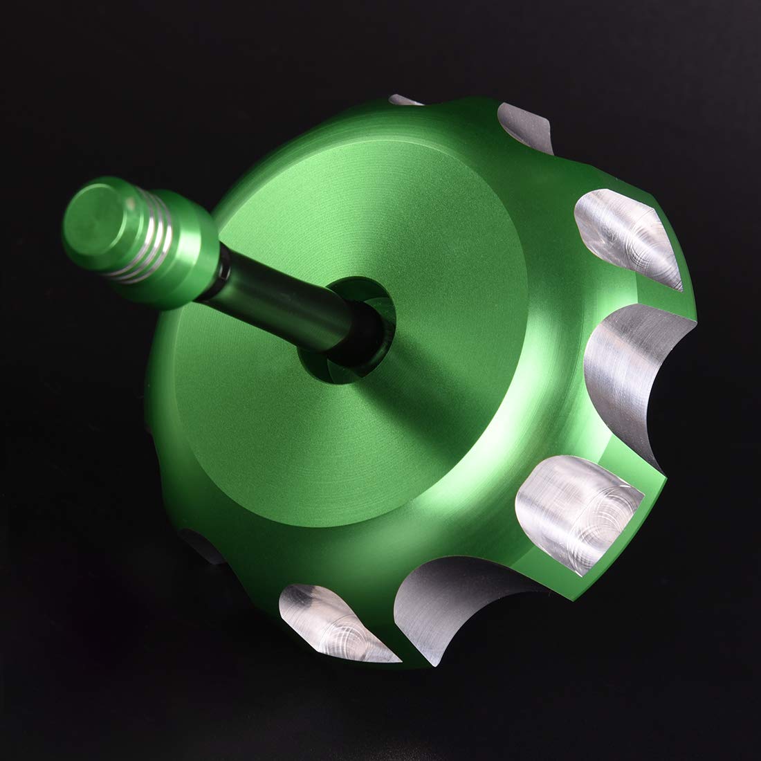 Rawsomes Green Billet Gas Fuel Tank Cap Cover with Vent Hose for Kawasaki KX65 KX85 KX100 KX125 1999-2013, KDX 200, CR