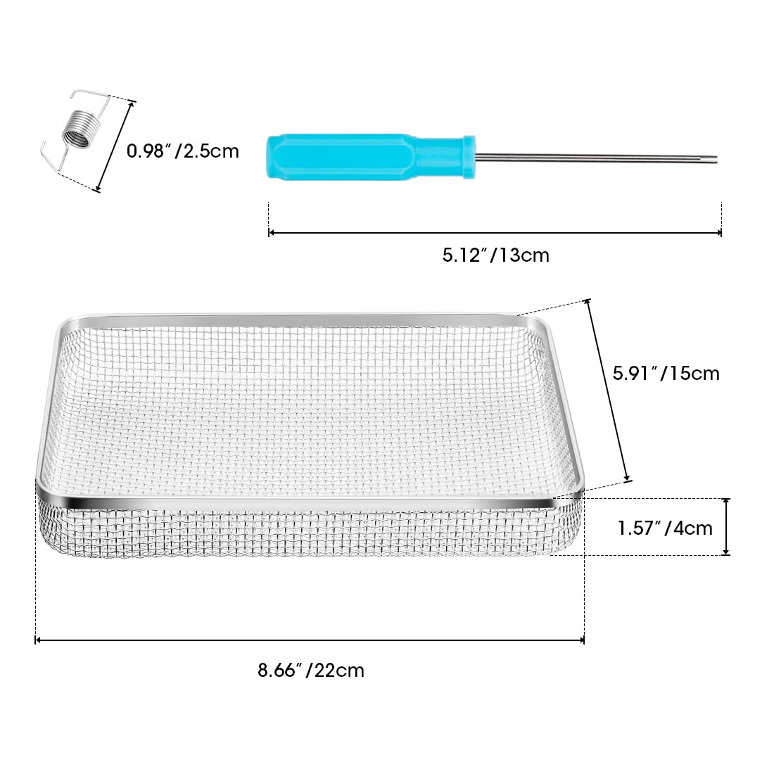 BougeRV RV Flying Insect Screen Covers - Stainless Steel Mesh, 3 Pack, Silver - Fits RV Furnace & Water Heater Vents, Model IRV040