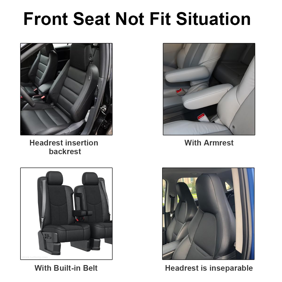 2Pcs Car Seat Covers For Front Seats, Breathable Waterproof Polyester Split Automotive Cushion Cover, Vehicle Seat Protectors Driver Interior Accessories Universal For Most Cars, Suv (Pink/Front)