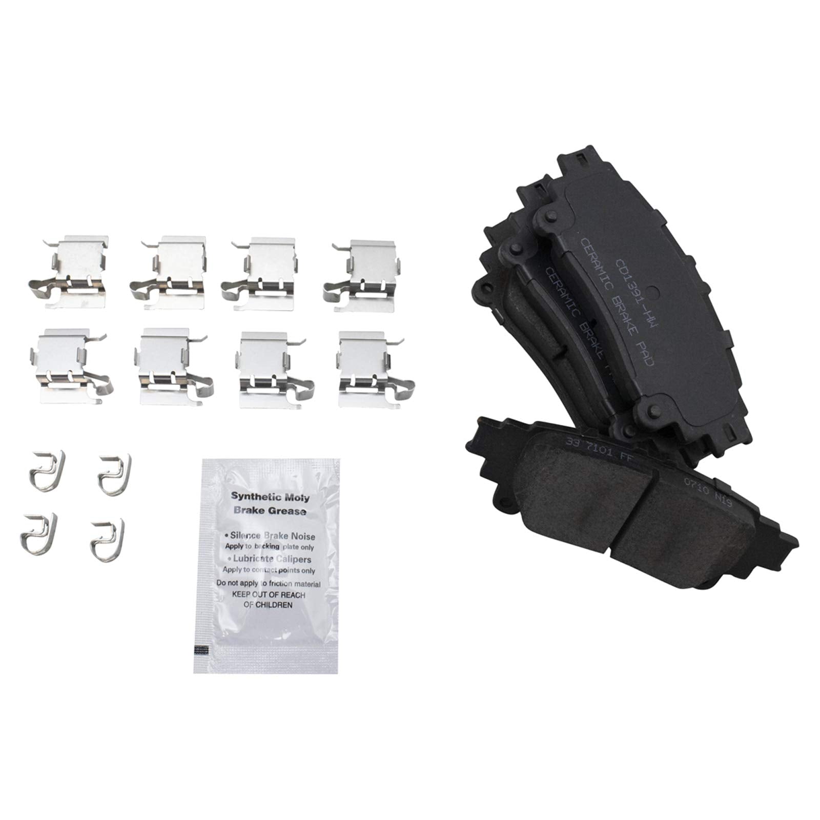 Trq Rear Ceramic Brake Pad & Rotor Kit Compatible With 2014-2015 Lexus Is250