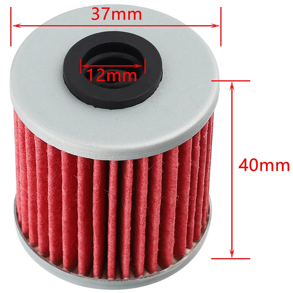 Alonegoer 6Pcs Hf207 Oil Filter Compatible With Kawasaki Kx250 Kx250F Kx450F Rmx450Z Rmz250 Rmz450 Beta Evo 250 300 ?52010-61125