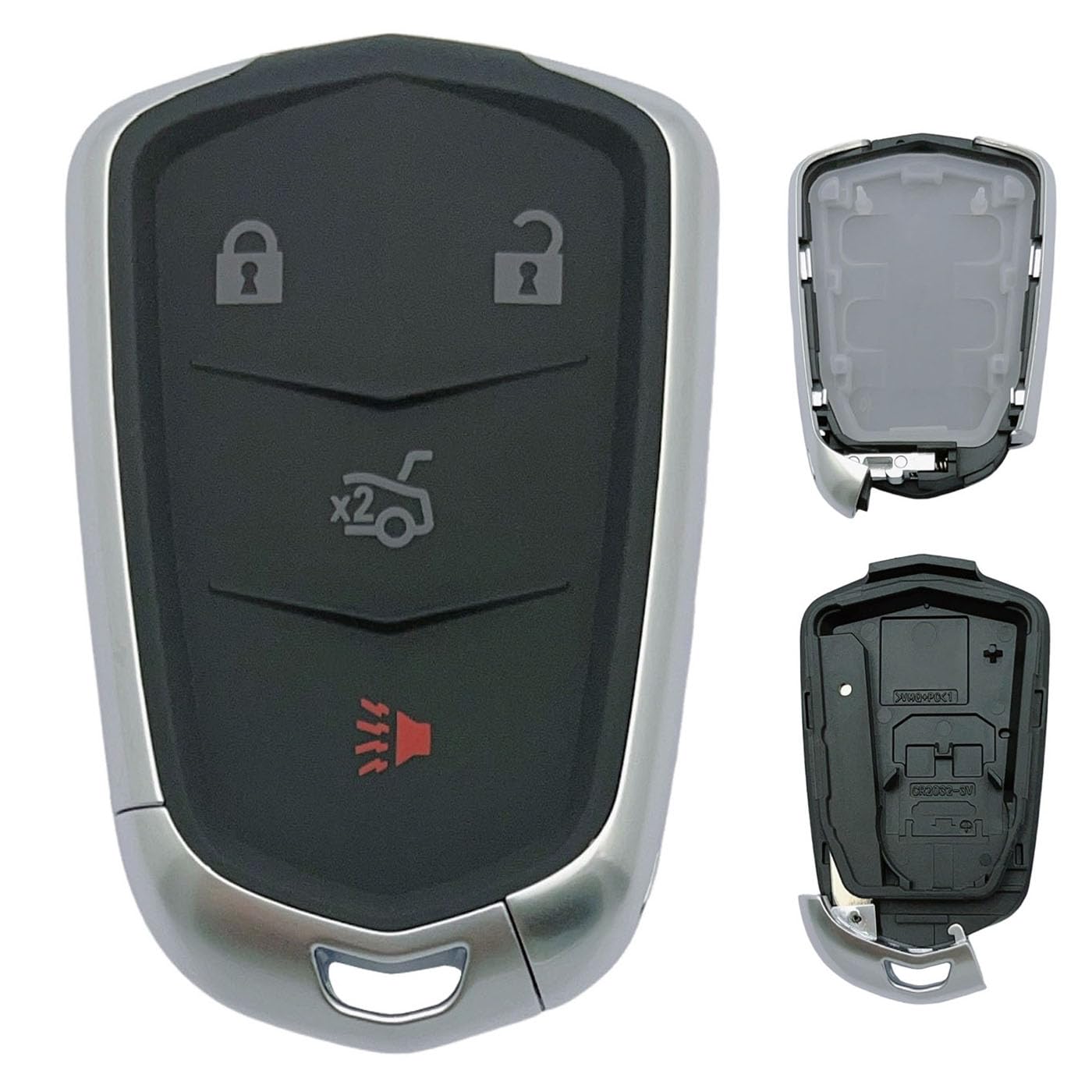 Replacement Key Fob Shell Case Fits for 2014-2019 Cadillac Escalade CTS SRX XT5 ATS STS CT6 Keyless Entry Remote Control 4 Butto