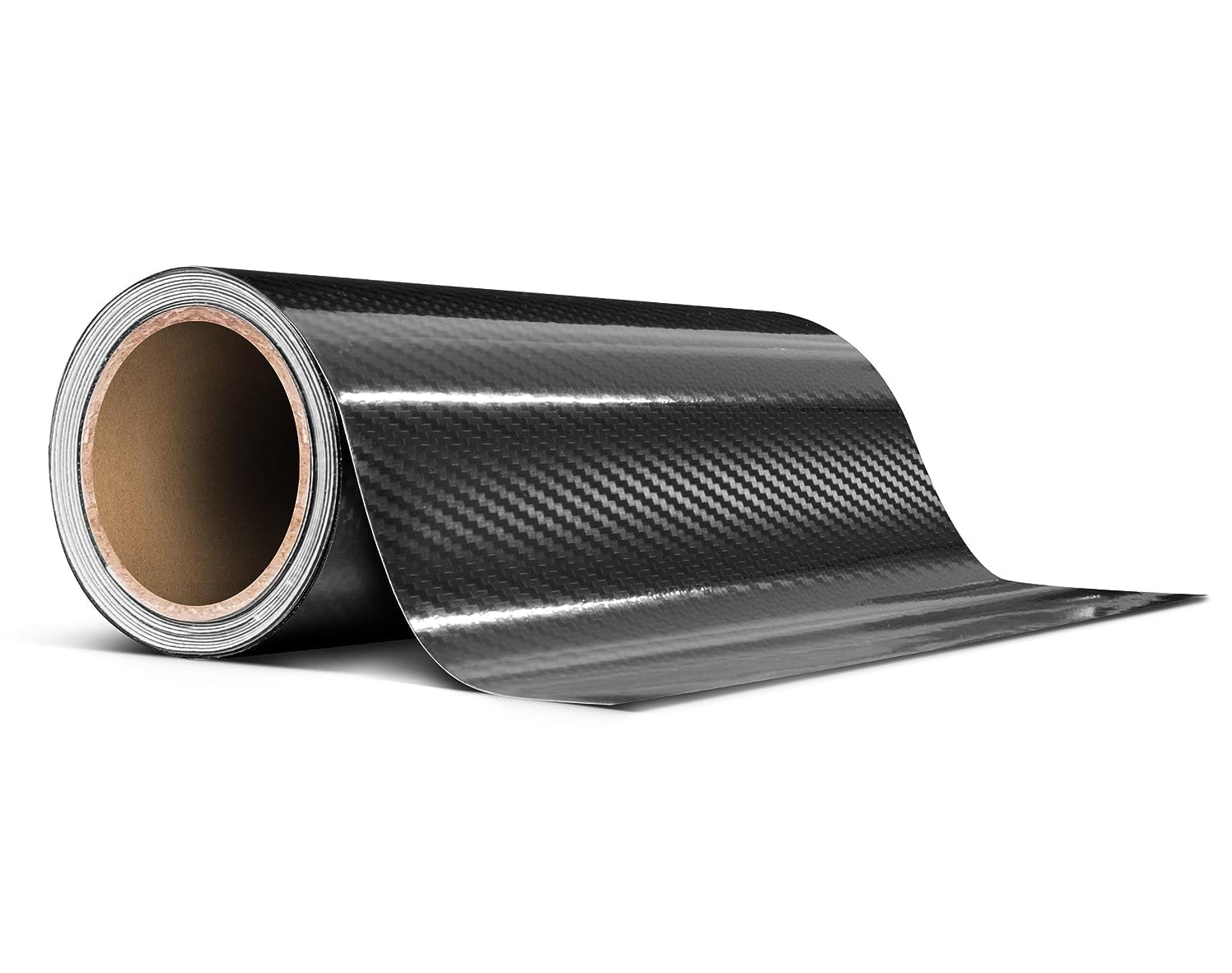 Vvivid High Gloss Epoxy Black Carbon Fiber Vinyl Detailing Wrap Tape Diy Roll (17.75'' X 20Ft)