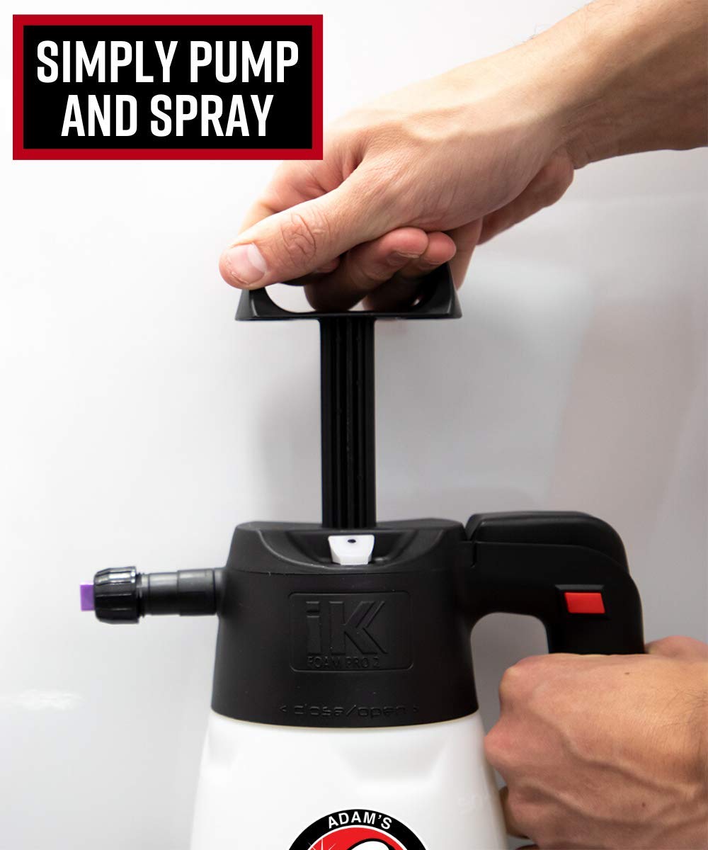 Adam'S Polishes Ik Pro 2 Foaming Pump Sprayer, Pressure Sprayer For Car Cleaning Kit Car Wash Car Detailing, Fill With Car Wash Soap Wheel Cleaner Tire Cleaner Rim, Water Sprayer Lawn Garden Weeds