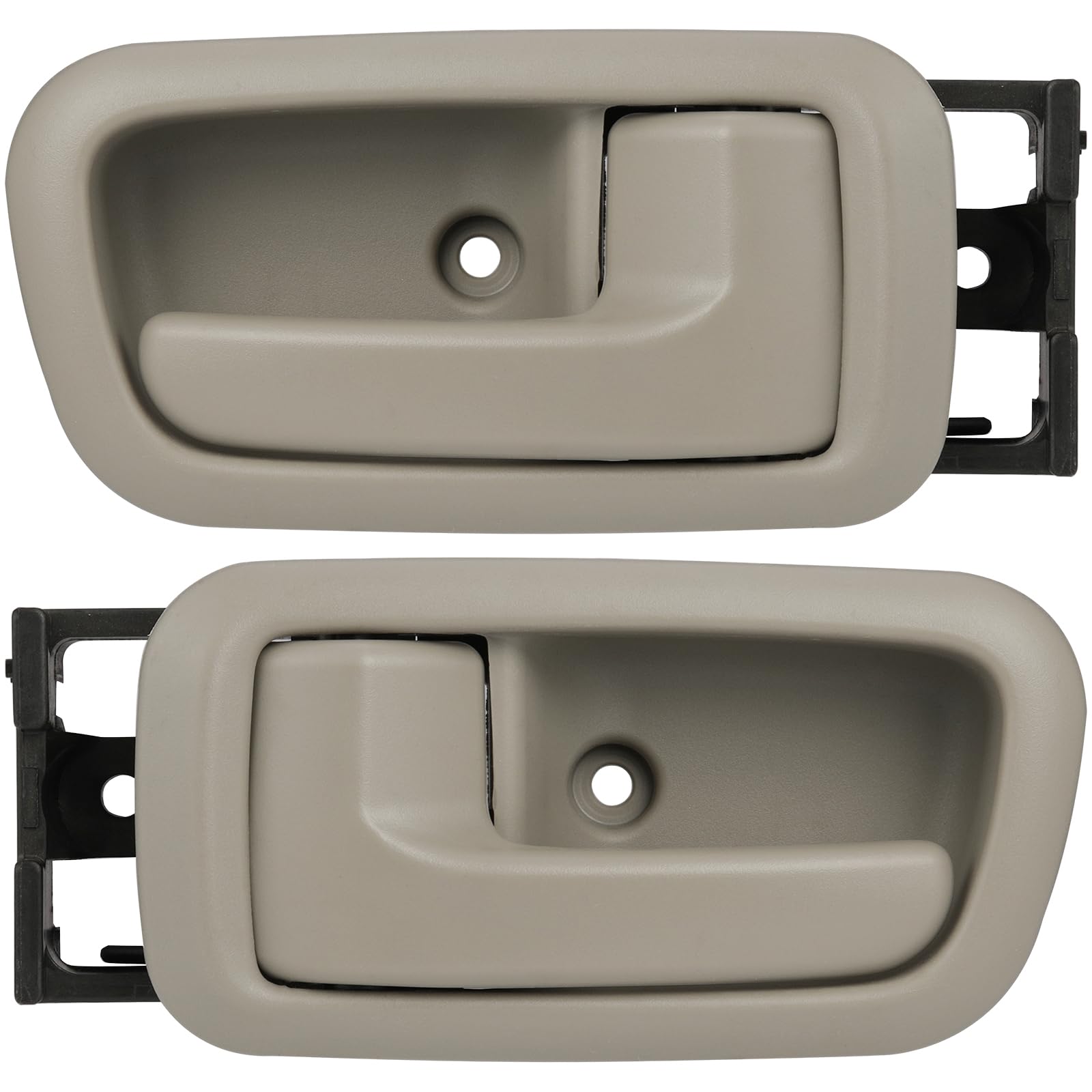 Lcyolada Rear Left Driver & Right Passenger Interior Door Handles W/Bezel (Gray) For 2000-2006 Toyota Tundra (Standard/Regular/E