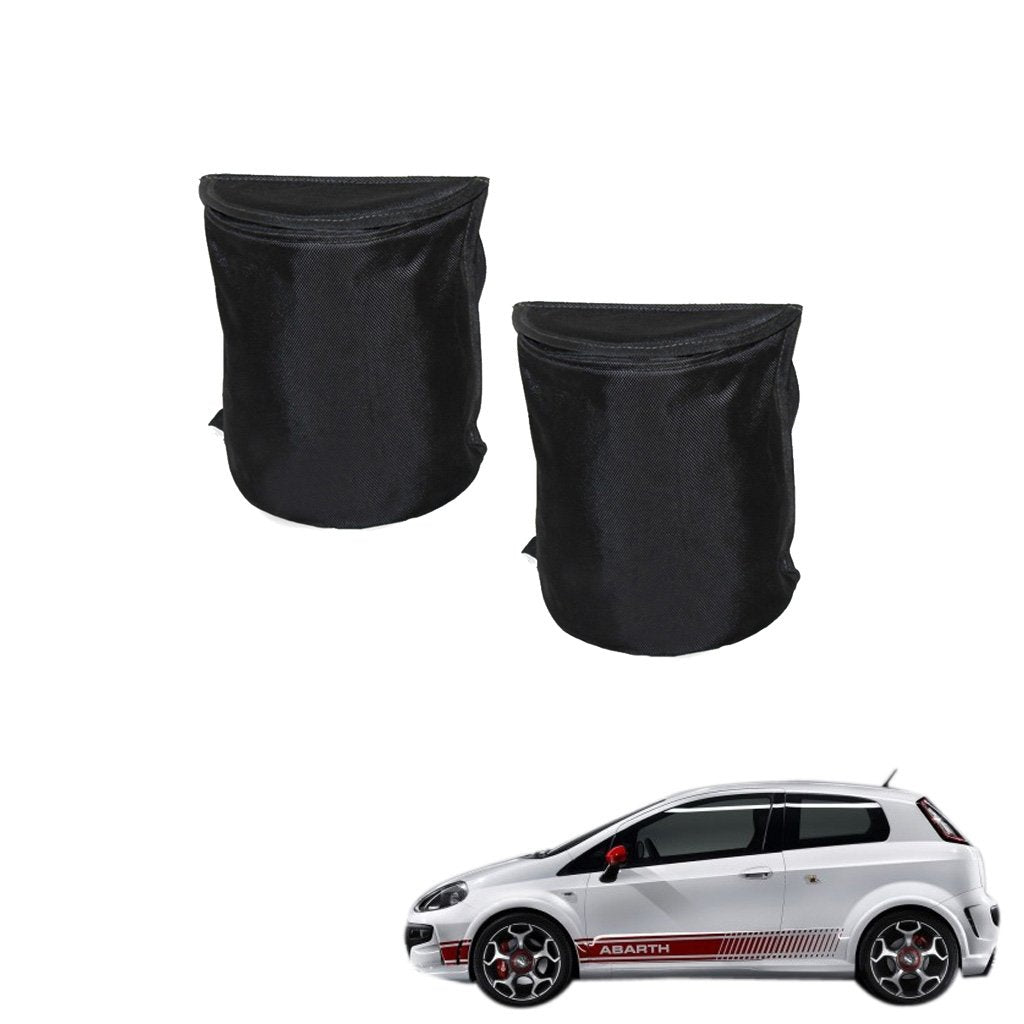 Kozdiko Semi Cylindrical Car Dustbin Set of 2 Pcs for Fiat Abarth