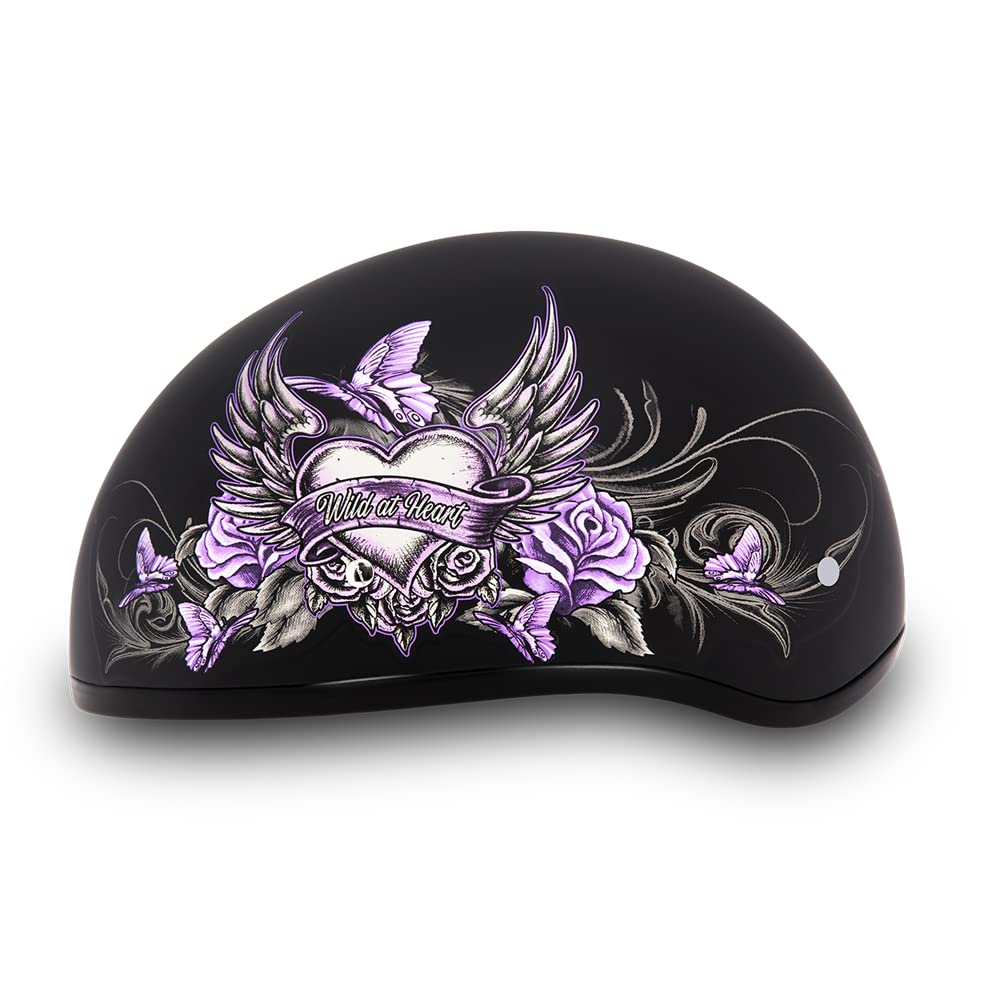 Daytona Helmets Half Skull Cap Motorcycle Helmet - Dot Approved [Wild At Heart] [Xs]