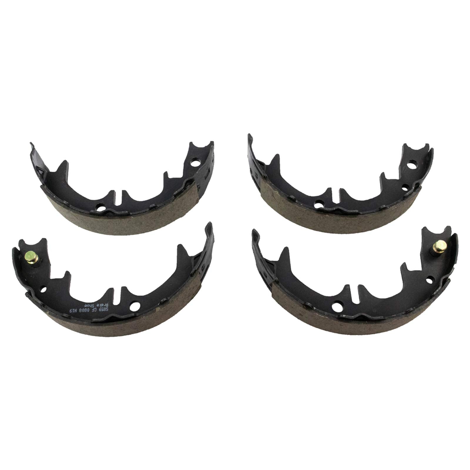 Trq Rear Brake Pad & Rotor Kit Brake Pads Brake Rotor Parking Brake Shoe Set Ceramic Compatible With 2007-2012 Lexus Es350 2008-