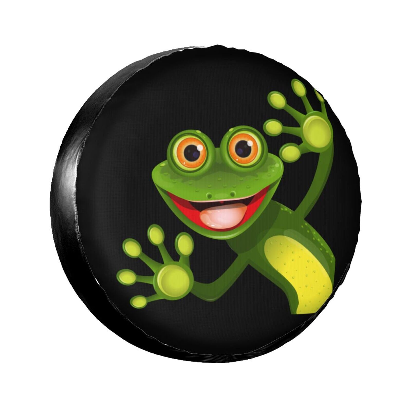 Merry Green Frog Cute Animal Spare Tire Cover Weatherproof Waterproof Tire Wheel Cover UV Sun Protection Wheel Tire Protector Ty