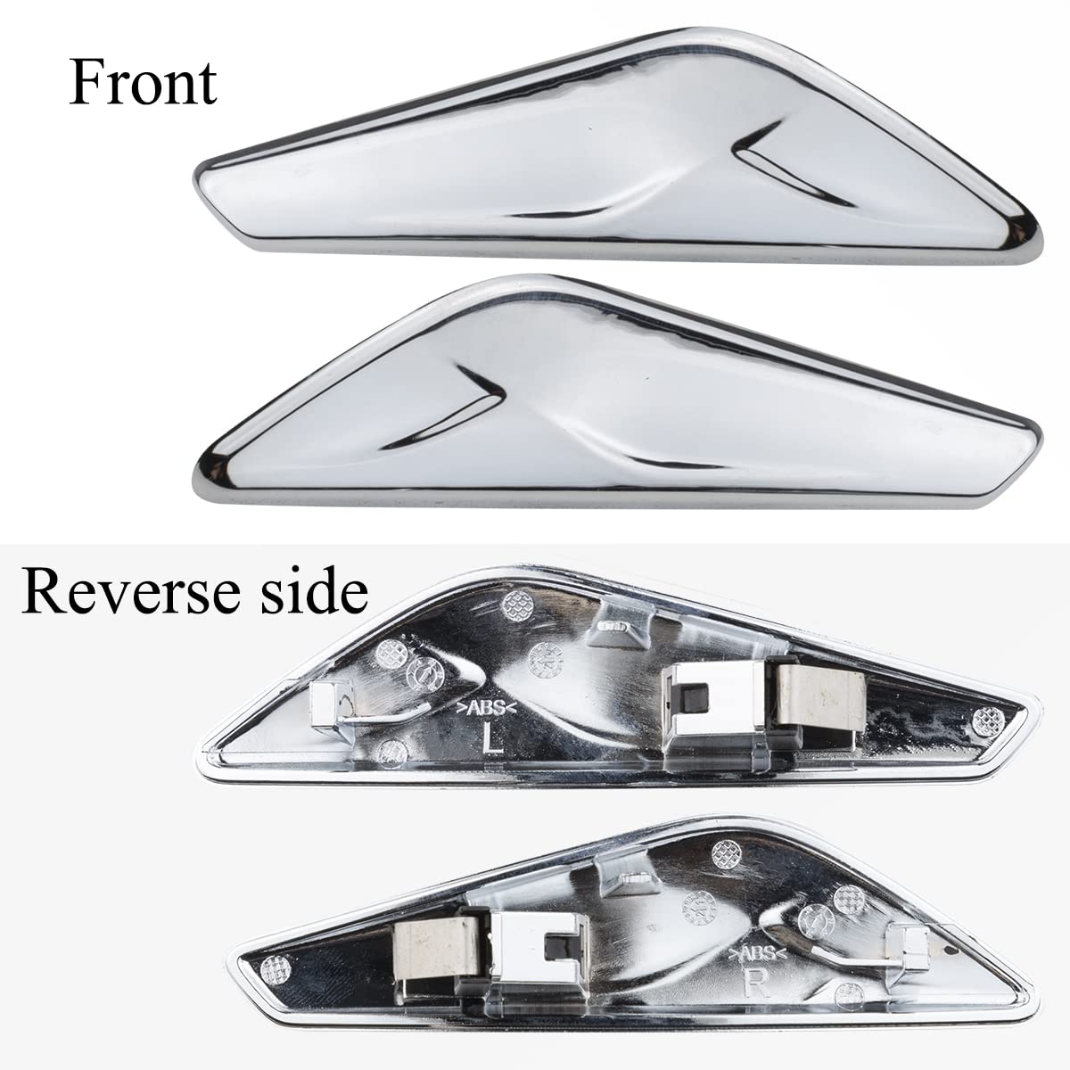 NFSpeeding 2 PCS Chrome Fender Trim for X3 F25 X4 F26 2013-2017, Silver, Replaces 51117338570 51117338569